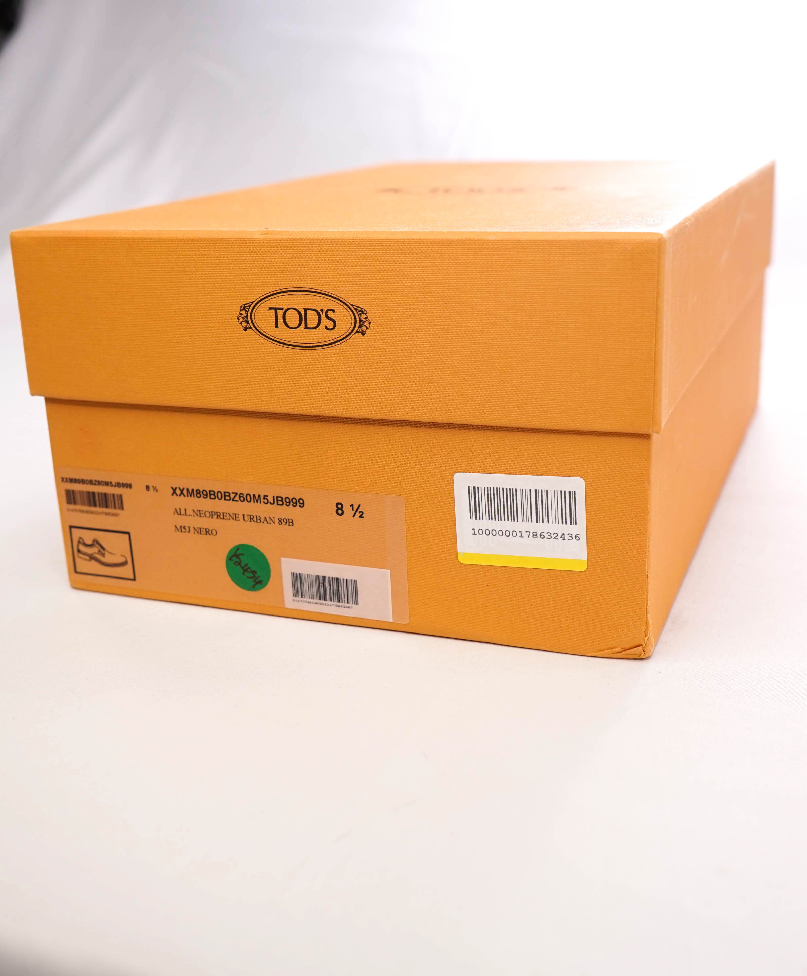 TOD’S - Black Logo Embossed LUG SOLE Vamp Penny Loafers - 9.5 US (8.5 IT)