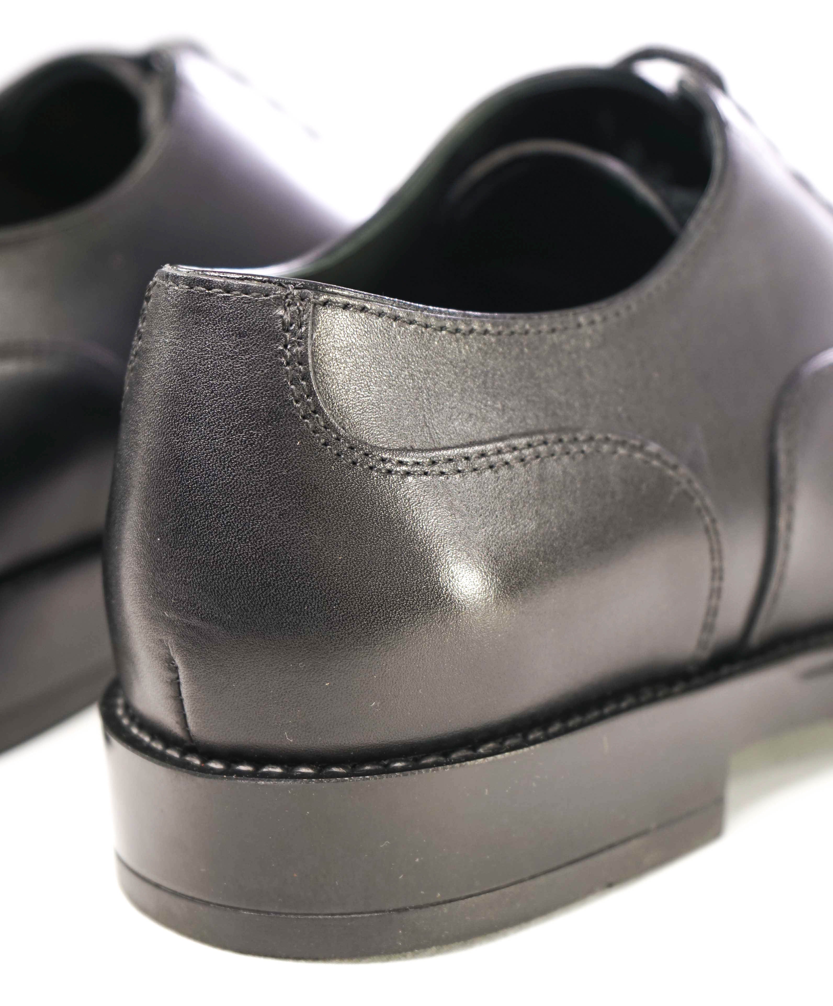 TOD’S - Solid Black Classic Cap Toe Lace-Up Oxfords - 7.5 US (6.5 IT)