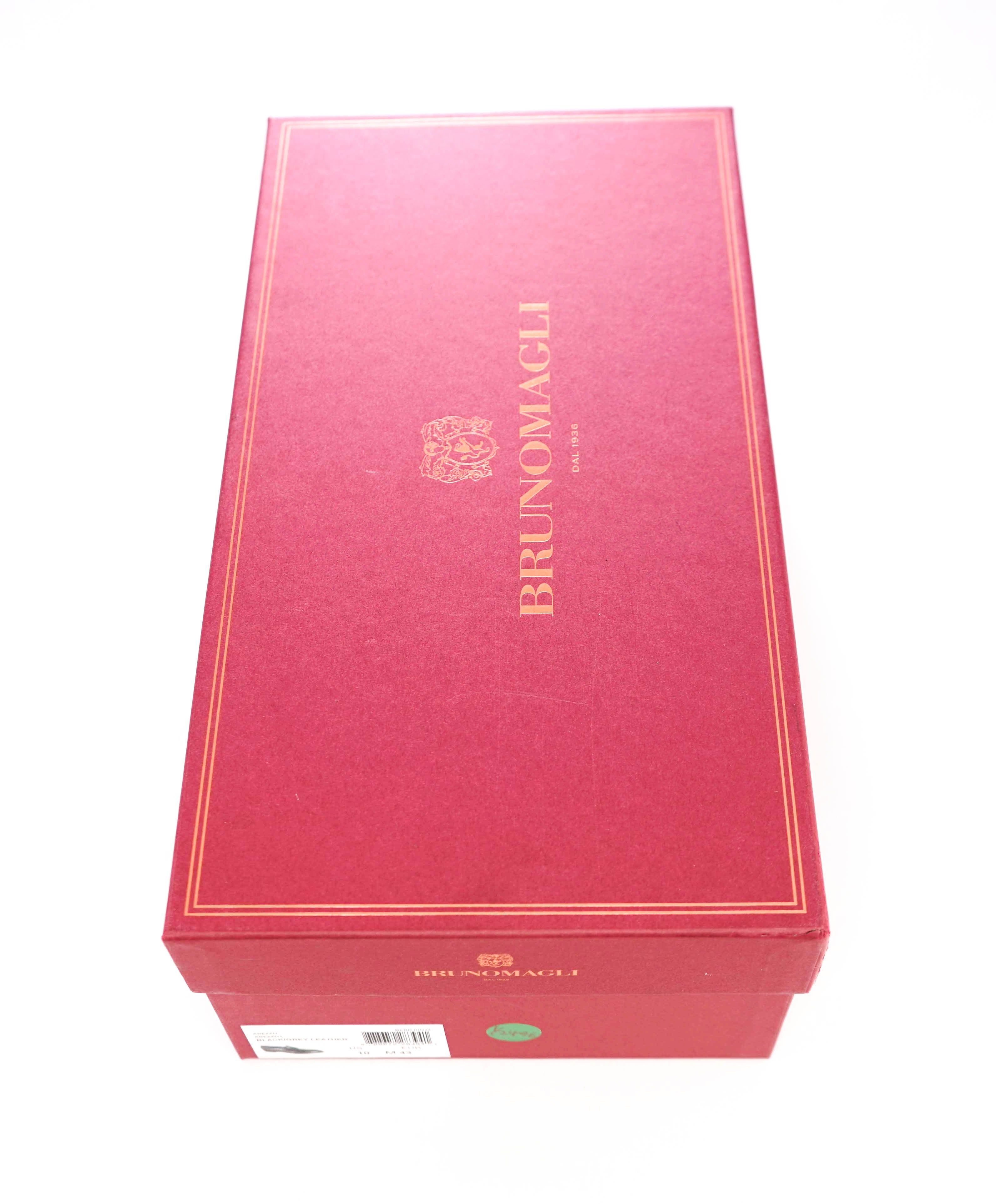 $375 BRUNO MAGLI - 2-Tone "AREZZO" Black Classic Penny Loafers - 10M