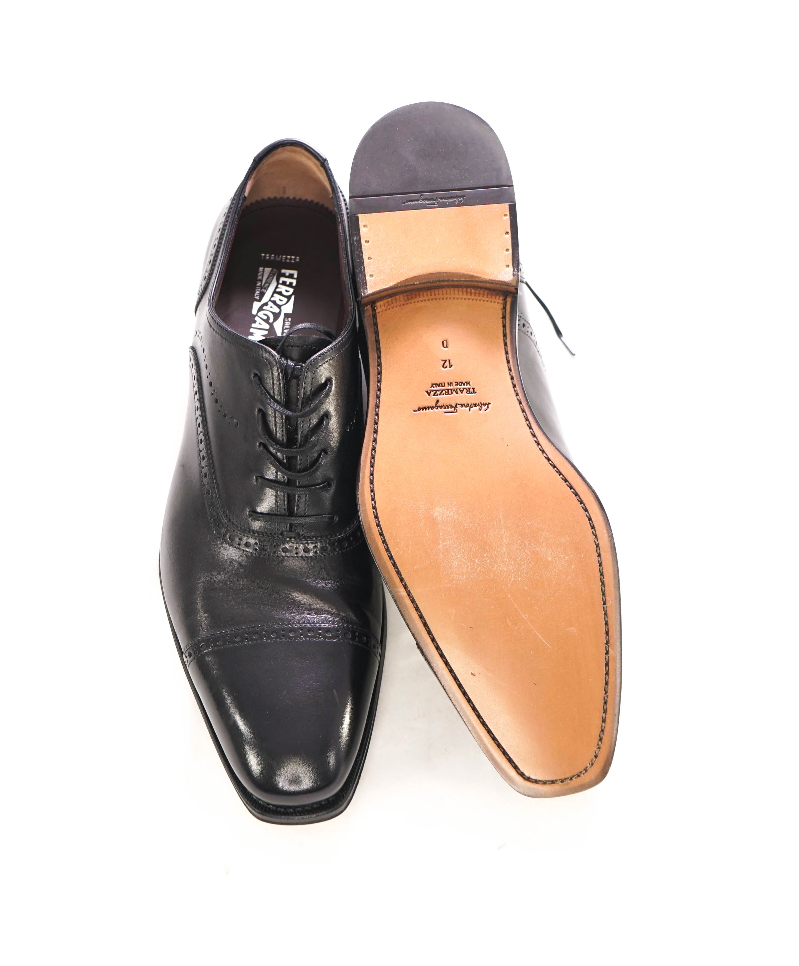 $1,650 SALVATORE FERRAGAMO - "TRAMEZZA" Pizzarro SPECIAL EDITION Oxfords - 12 D US