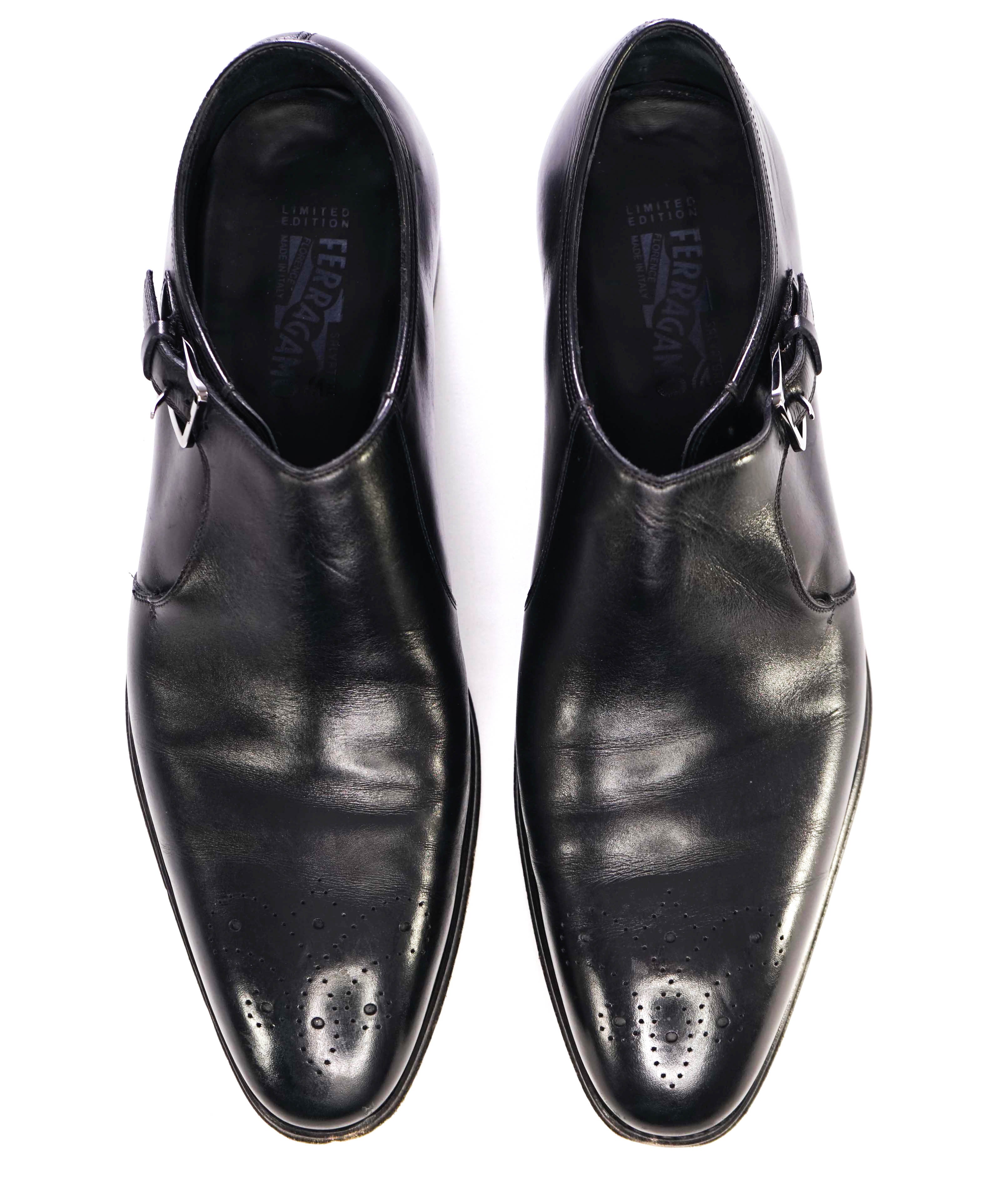 $1,595 SALVATORE FERRAGAMO - "TRAMEZZA" SPECIAL EDITION Single Monk - 11.5 D