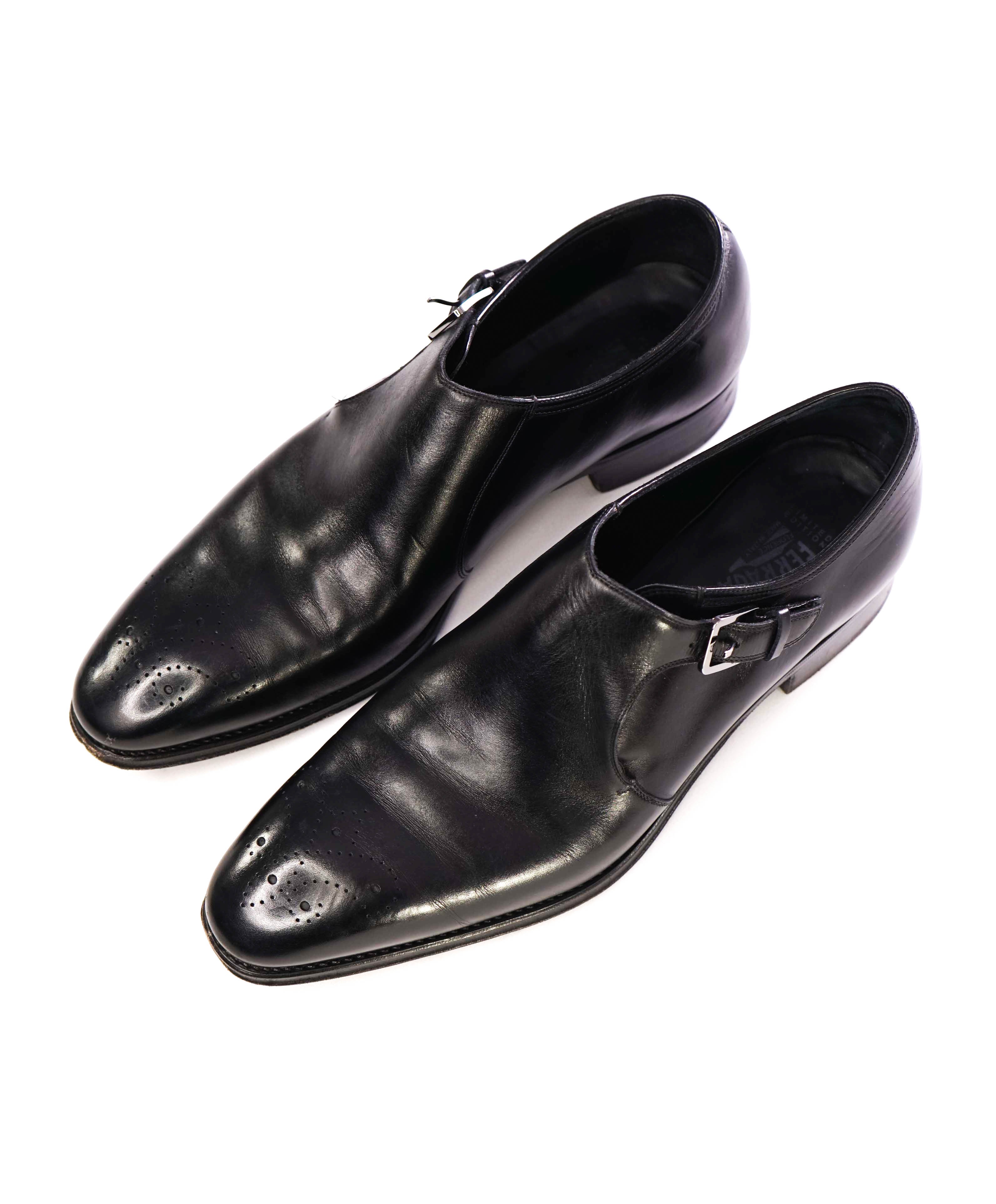 $1,595 SALVATORE FERRAGAMO - "TRAMEZZA" SPECIAL EDITION Single Monk - 11.5 D