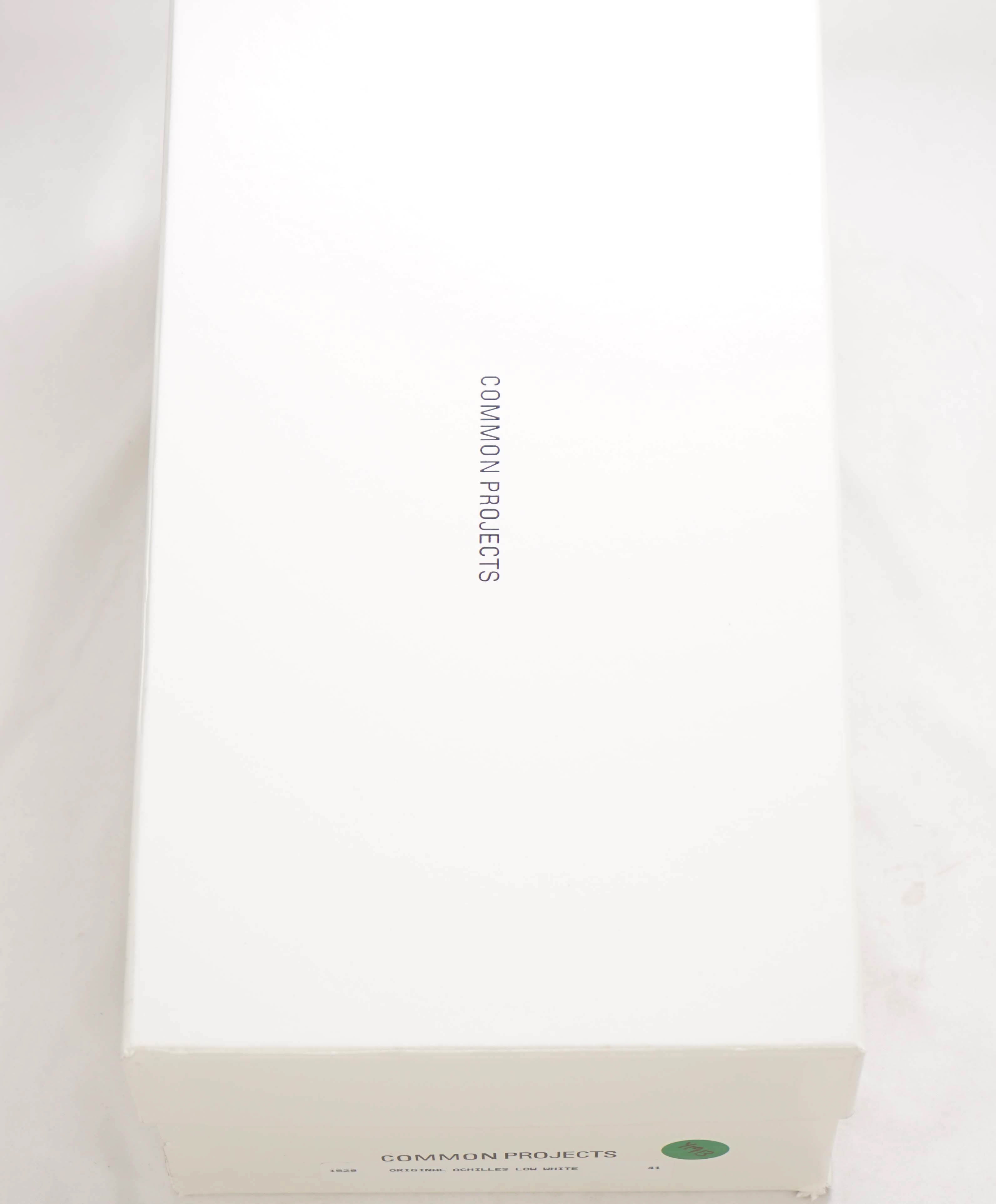 $440 COMMON PROJECTS - "Achilles" White Leather Sneakers - 8 US (41EU)