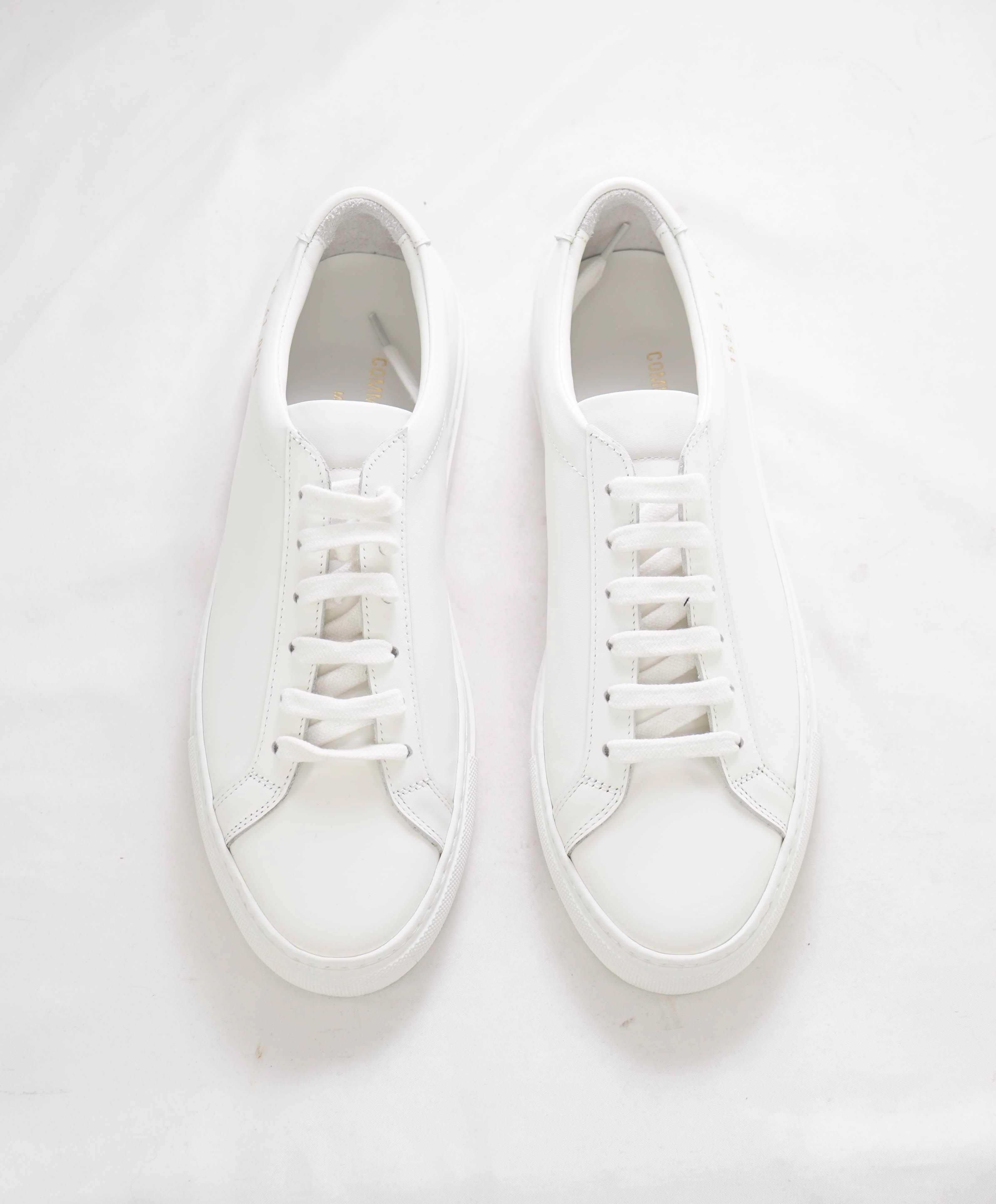 $440 COMMON PROJECTS - "Achilles" White Leather Sneakers - 8 US (41EU)
