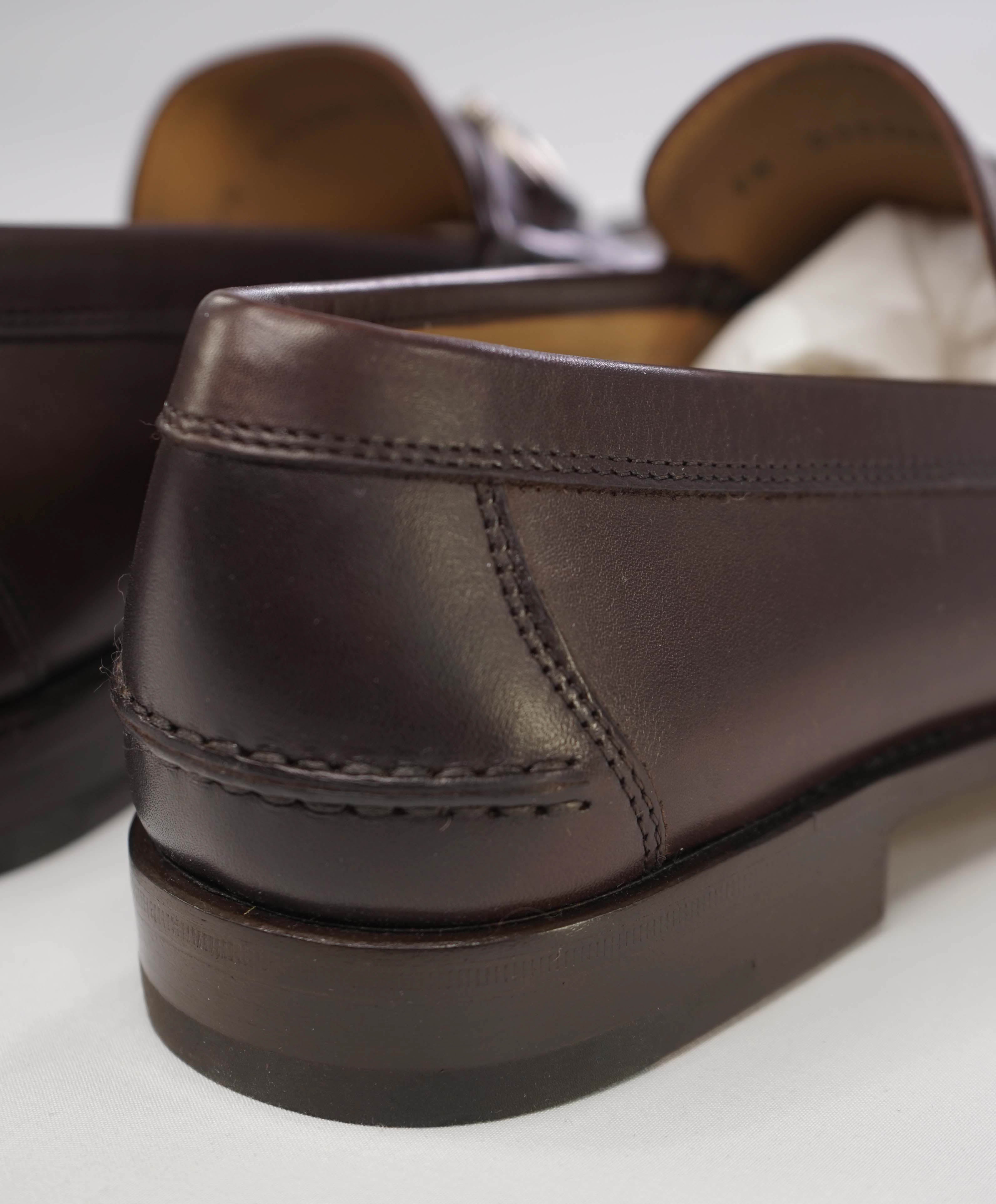$950 SALVATORE FERRAGAMO - “FORT ROYALE" Gancini Bit Loafer Brown Leather - 8 EEE