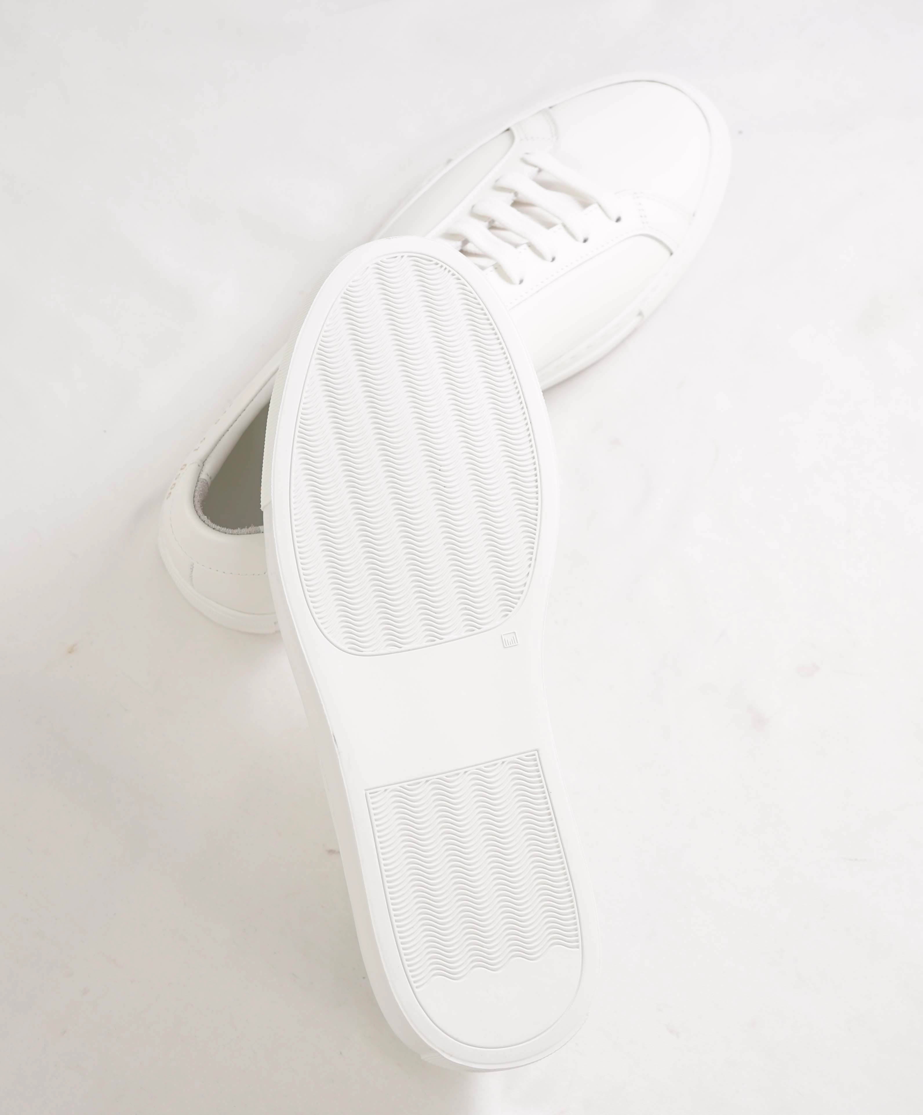 $440 COMMON PROJECTS - "Achilles" White Leather Sneakers - 8 US (41EU)