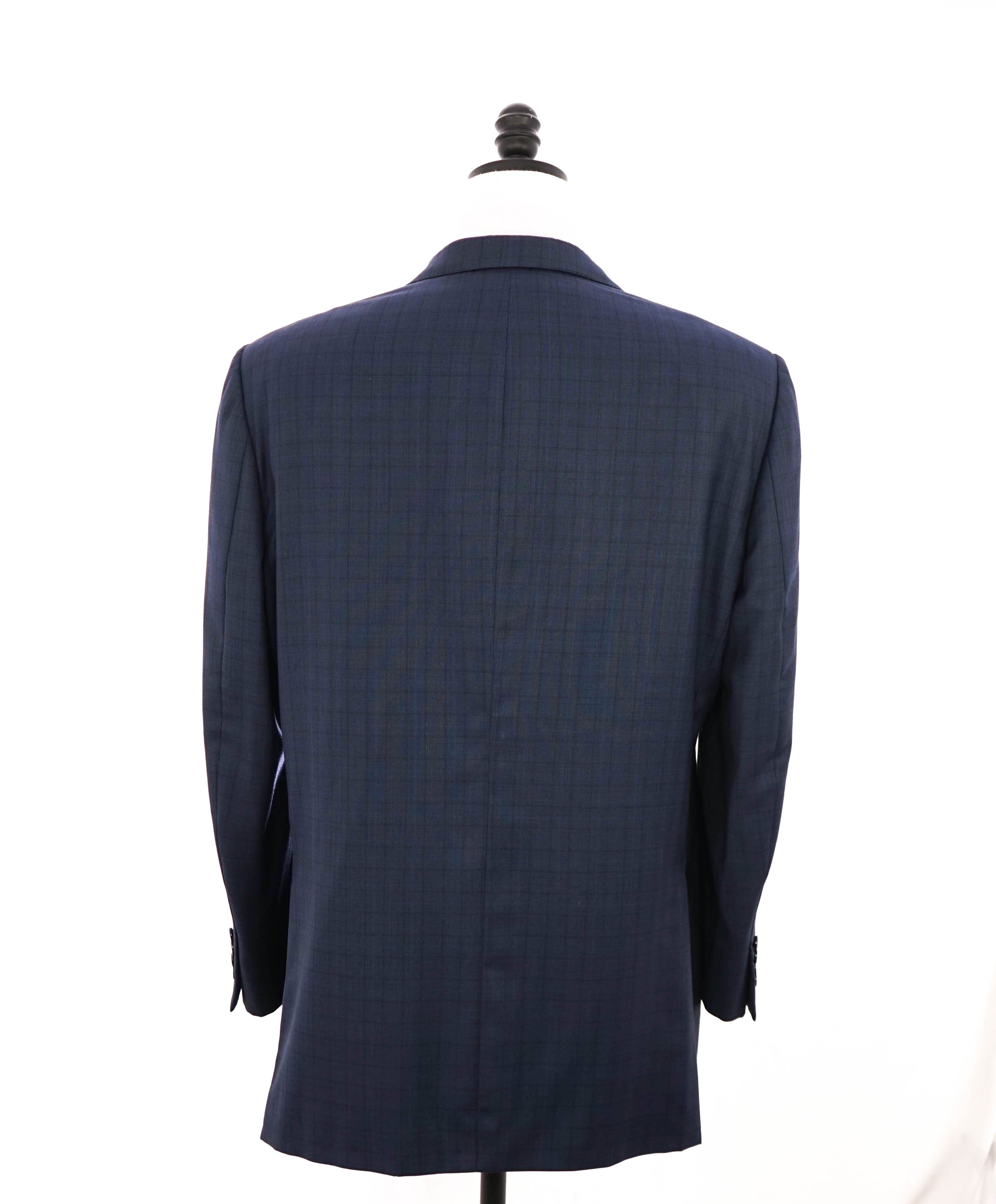 $3,690 ERMENEGILDO ZEGNA -"MULTISEASON" Mid Blue Check Suit - 46R