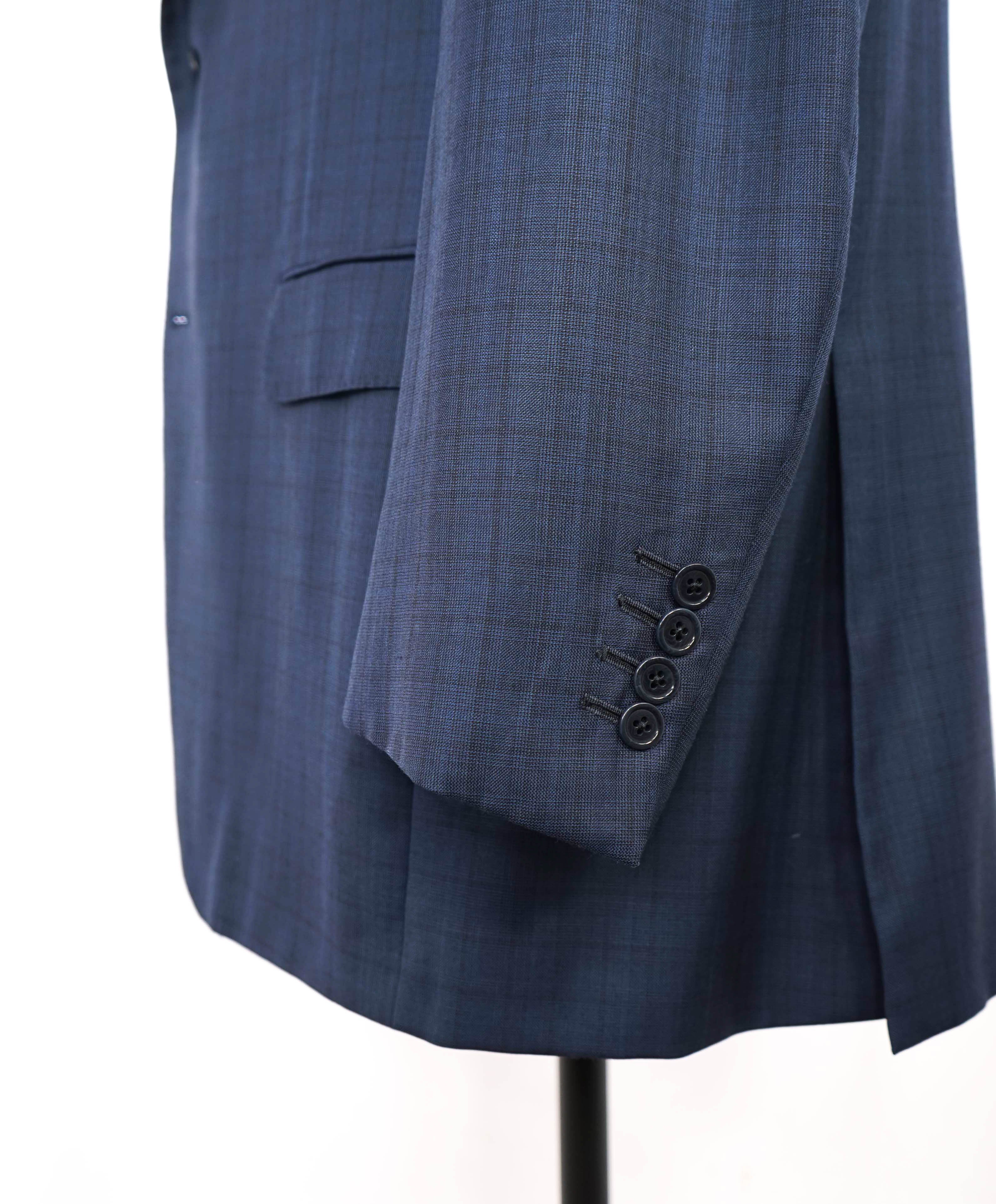 $3,690 ERMENEGILDO ZEGNA -"MULTISEASON" Mid Blue Check Suit - 46R
