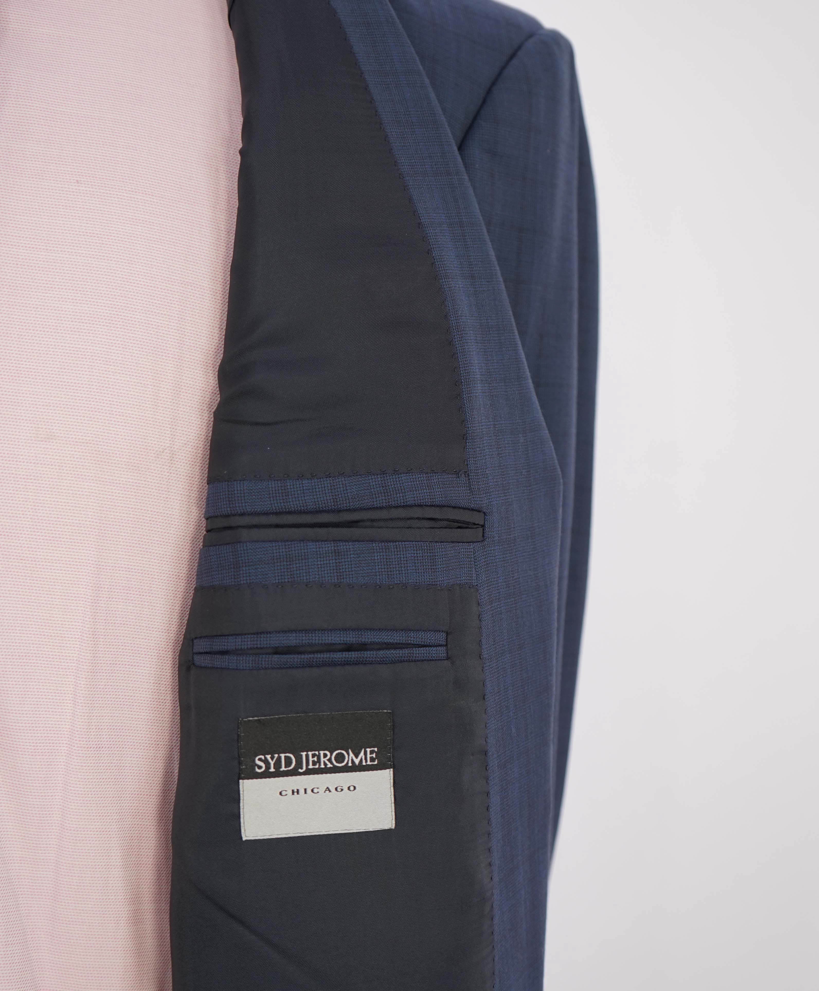 $3,690 ERMENEGILDO ZEGNA -"MULTISEASON" Mid Blue Check Suit - 46R