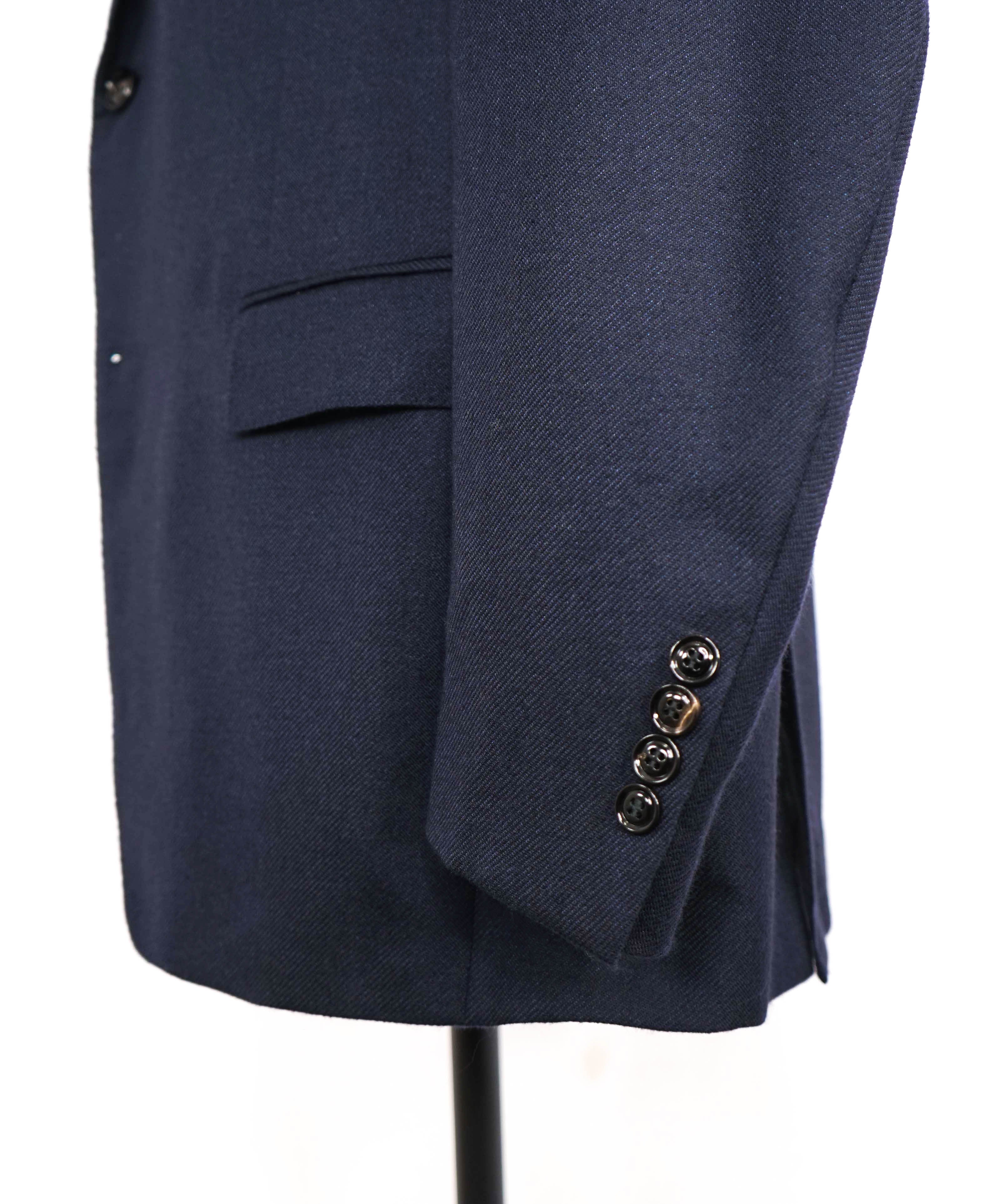 $3,650 ERMENEGILDO ZEGNA- 92% CASHMERE 8% Silk Navy Blazer- 44R