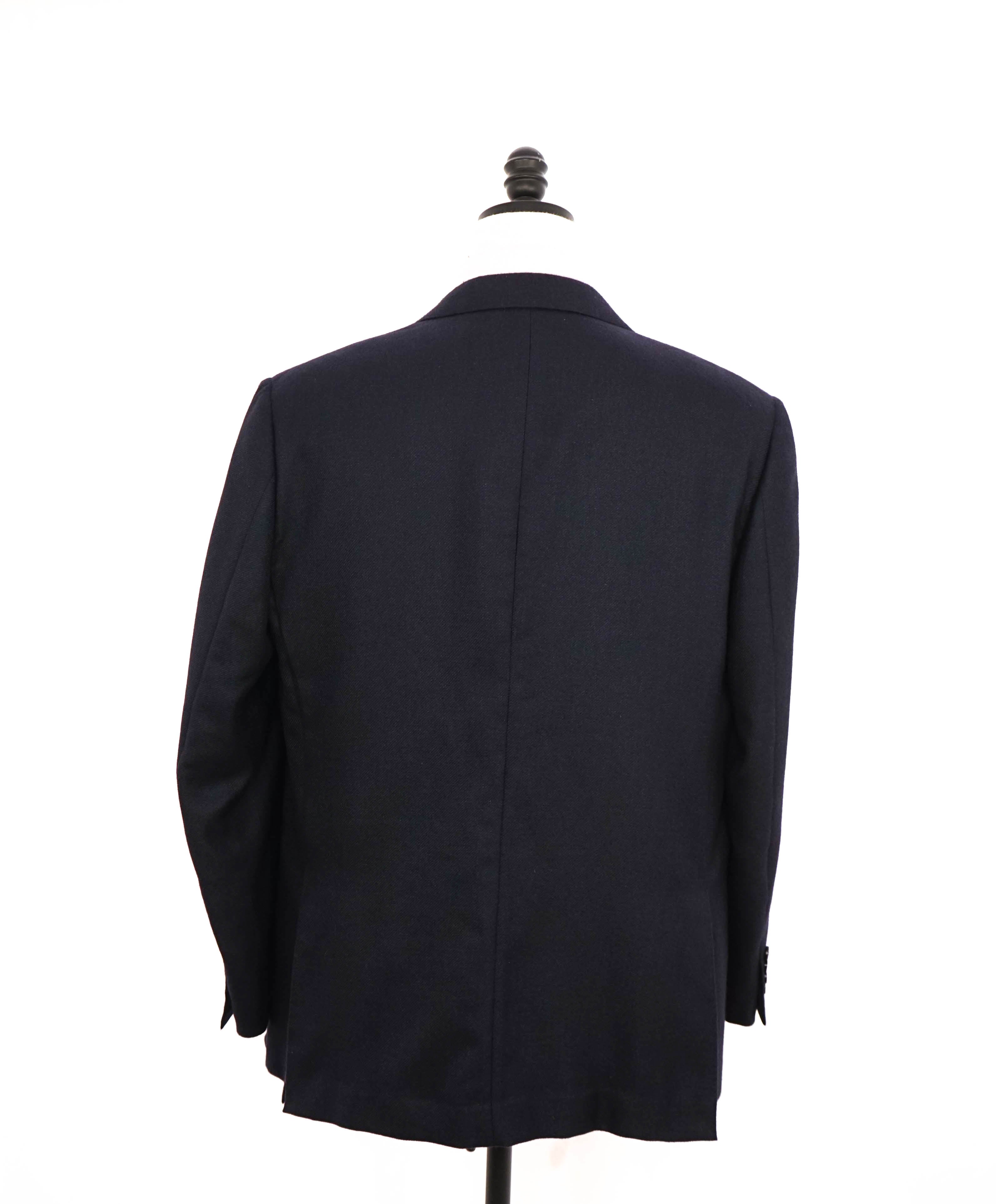 $3,650 ERMENEGILDO ZEGNA- 92% CASHMERE 8% Silk Navy Blazer- 44R