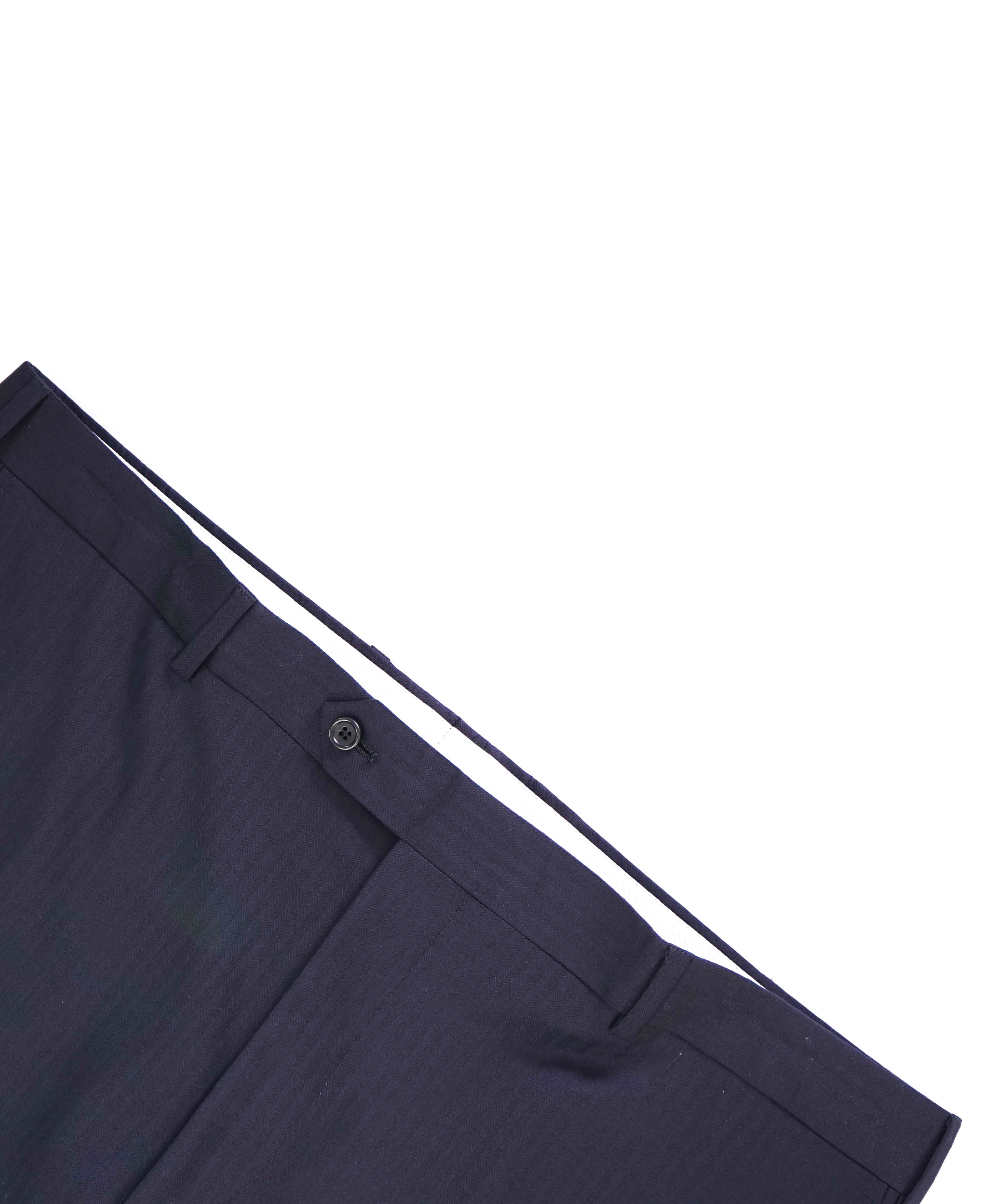 $425 SAKS FIFTH AVE - Navy Wool *CLASSIC* MADE ITALY Flat Front Dress Pants - 40W