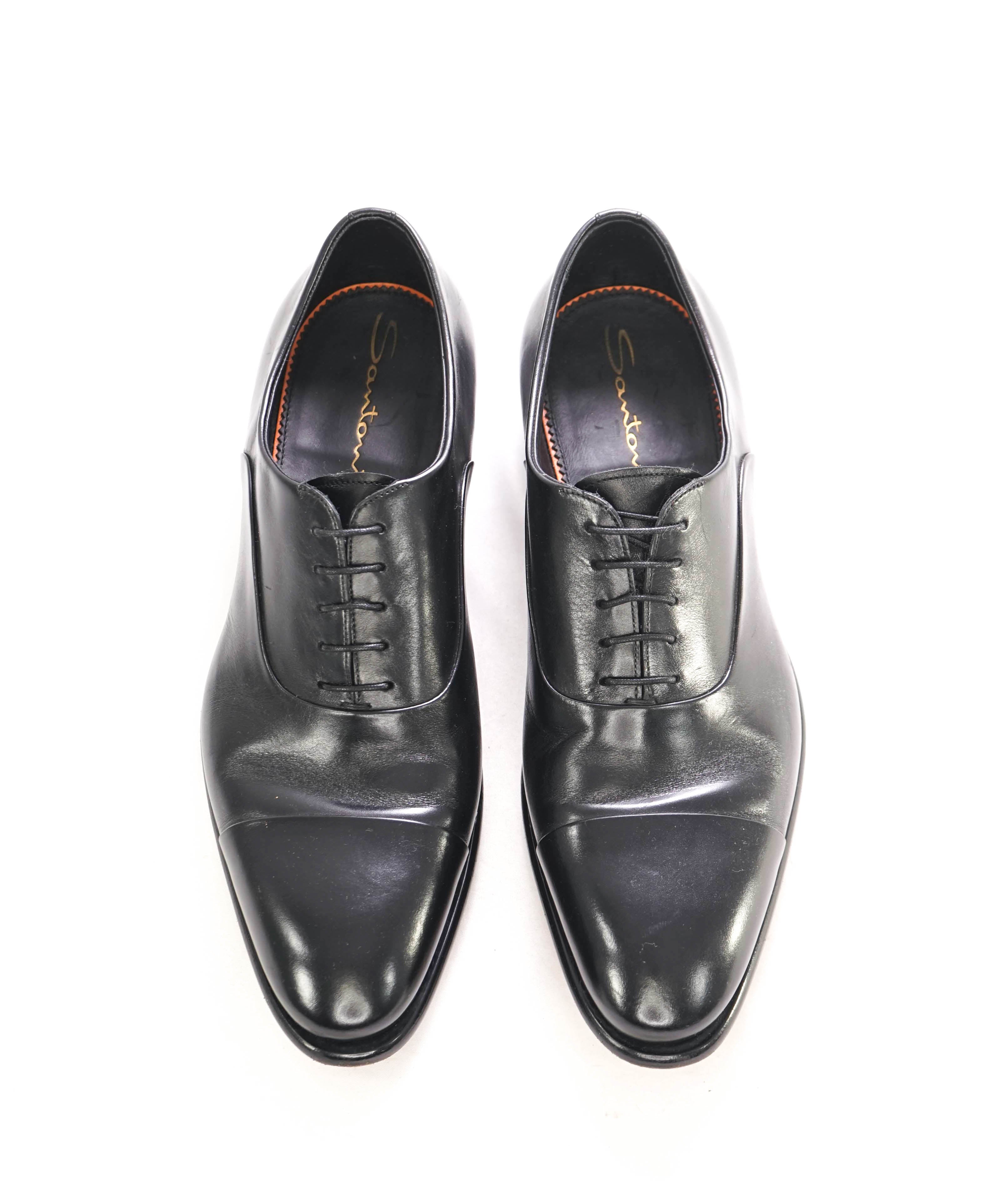 $1,595 SANTONI - "GOODYEAR WELT” Cap-toe Oxfords - 11 US (10 IT)