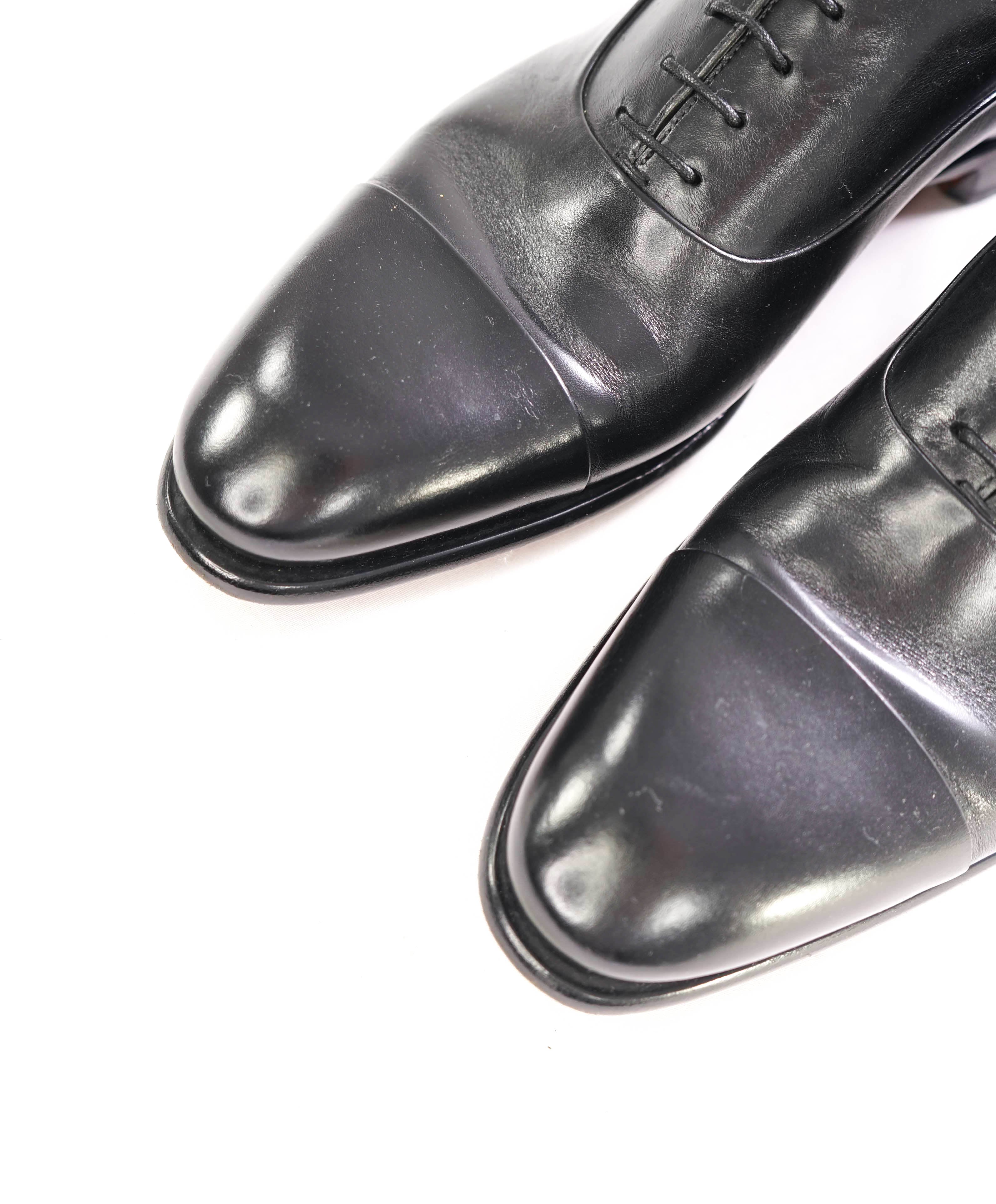 $1,595 SANTONI - "GOODYEAR WELT” Cap-toe Oxfords - 11 US (10 IT)