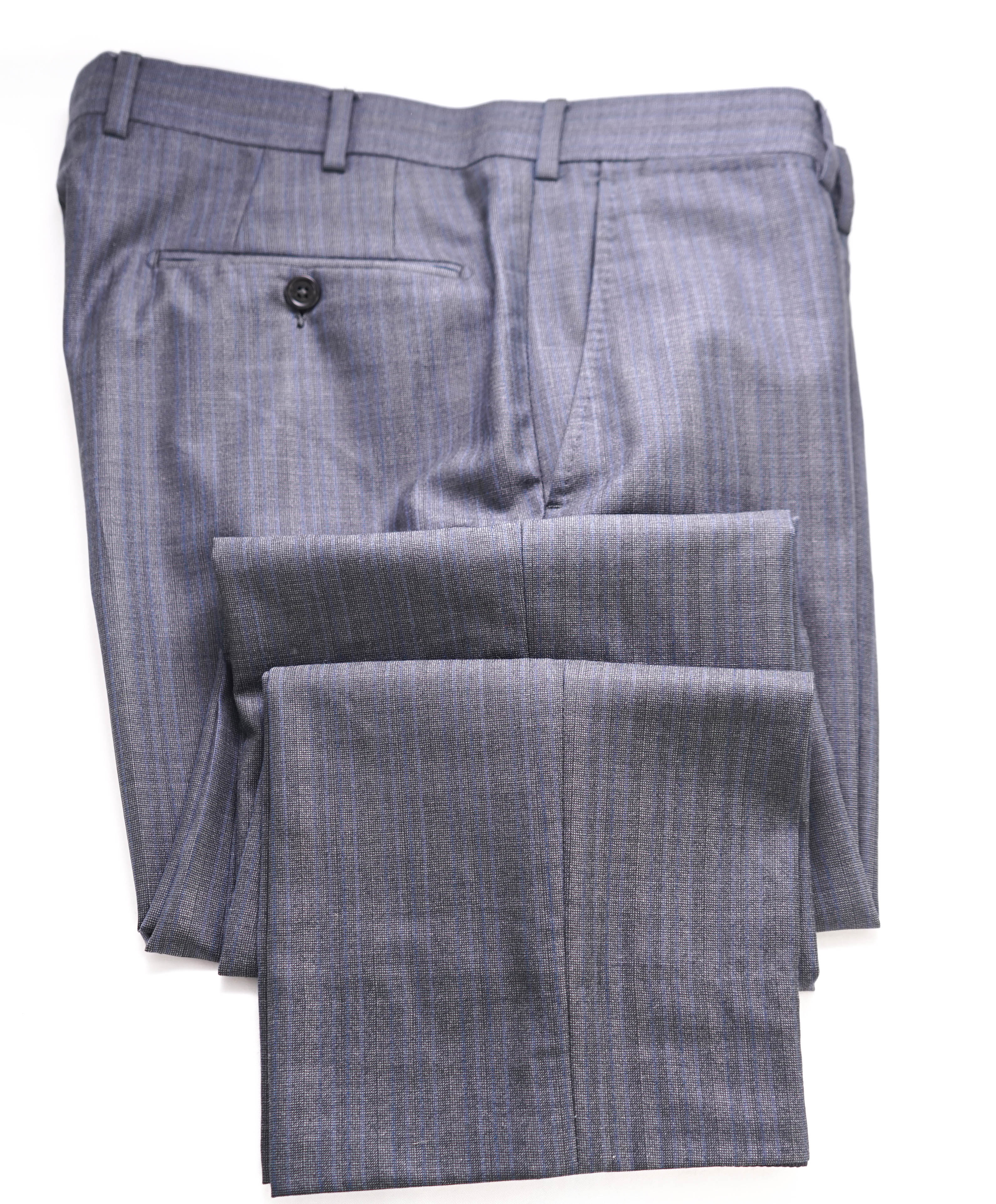 $795 ERMENEGILDO ZEGNA -"TROFEO 600" Gray Textured Pants - 34W