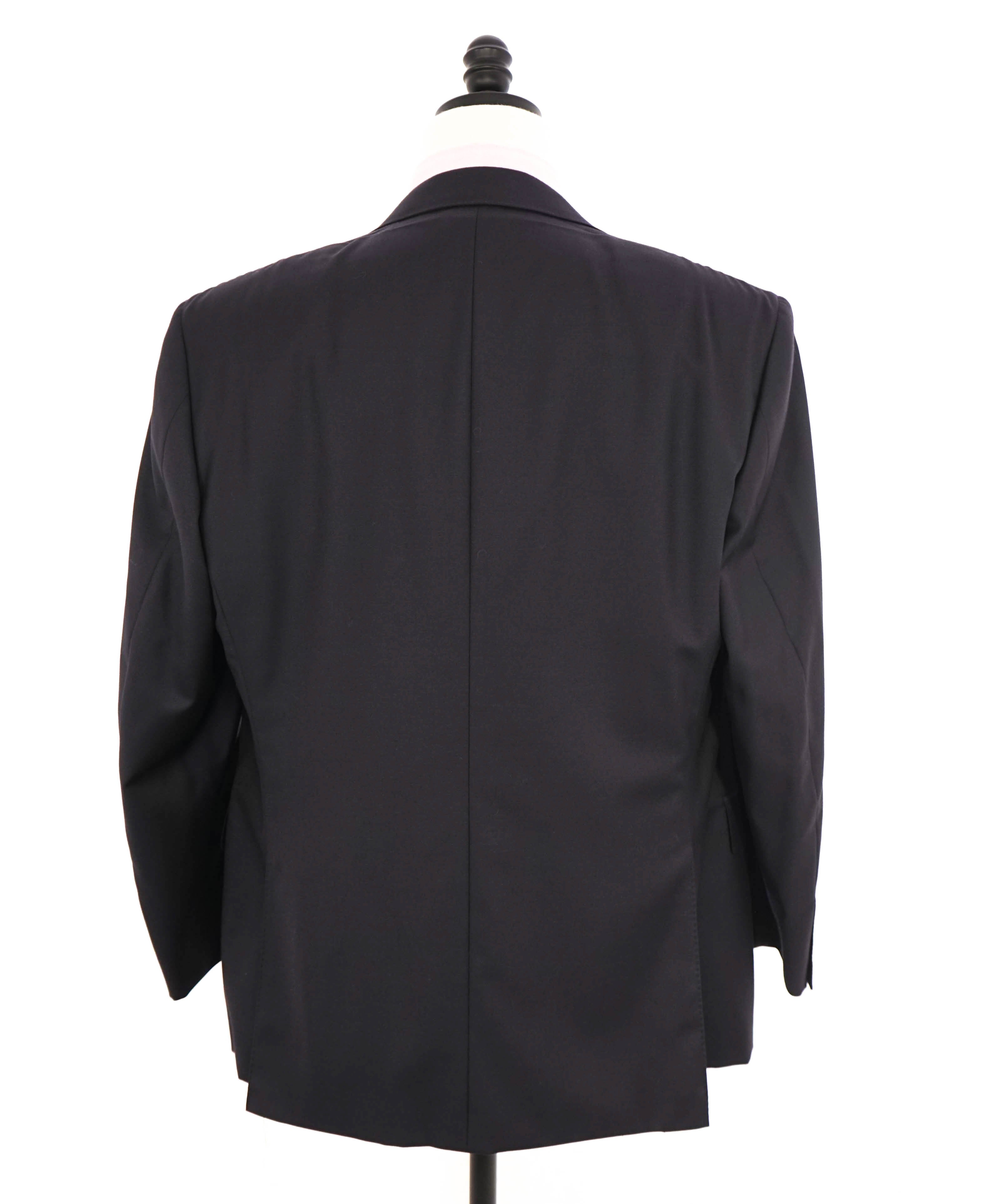 $1,795 CANALI - *CLOSET STAPLE* Solid Navy Blue Notch Lapel Blazer - 44S US