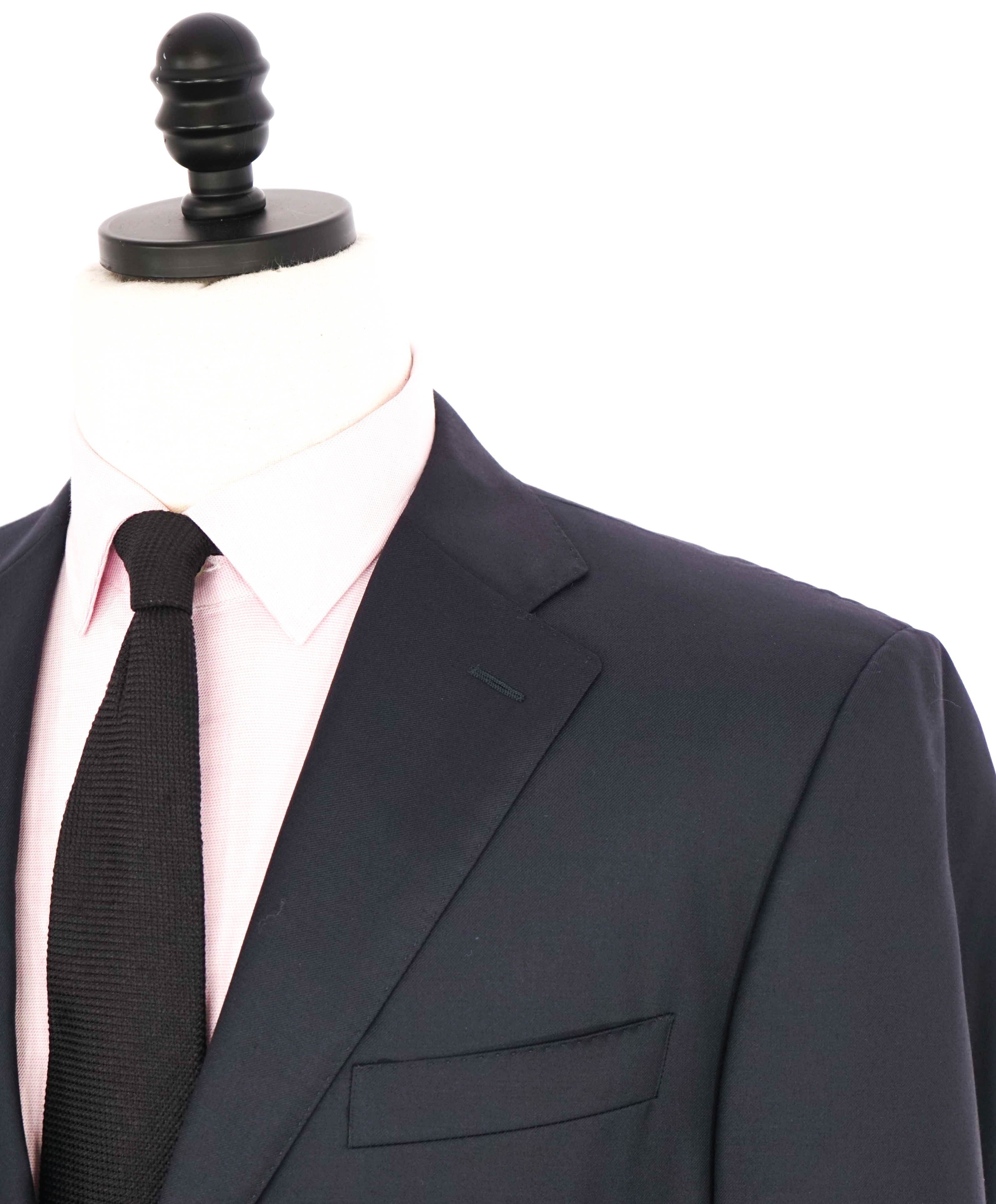 $1,795 CANALI - *CLOSET STAPLE* Solid Navy Blue Notch Lapel Blazer - 42R US