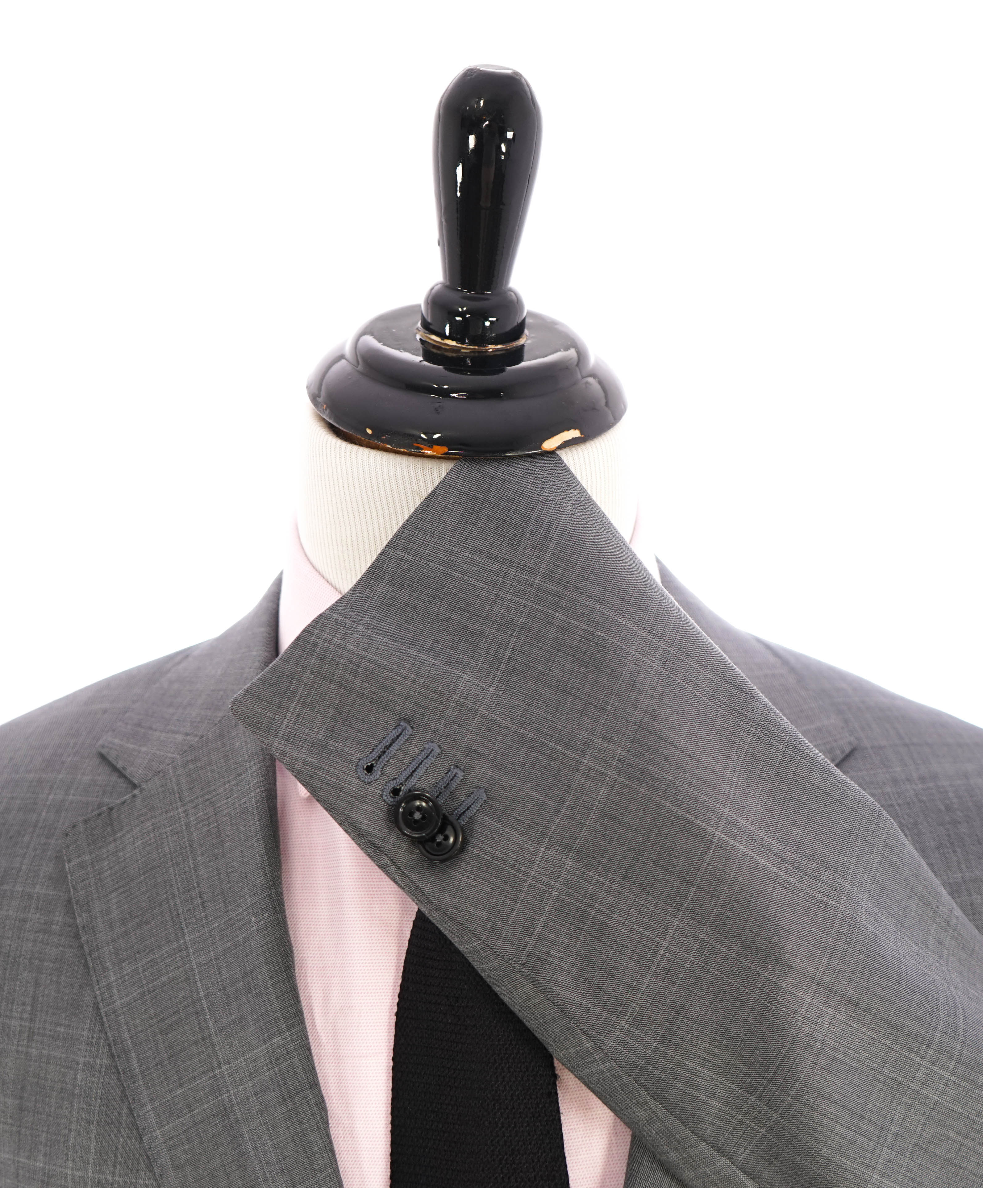 $4,690 ERMENEGILDO ZEGNA -"TROFEO 600" SILK Gray Check Suit - 44R