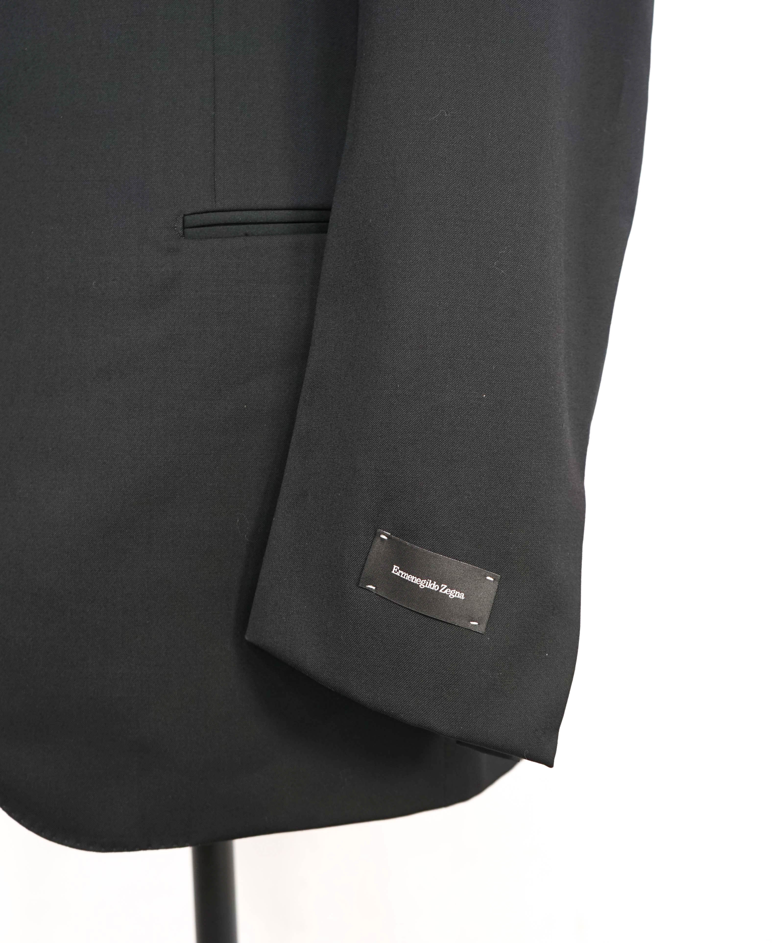 $3,995 ERMENEGILDO ZEGNA - PEAK LAPEL Black Wool Tuxedo 2-Piece - 44L
