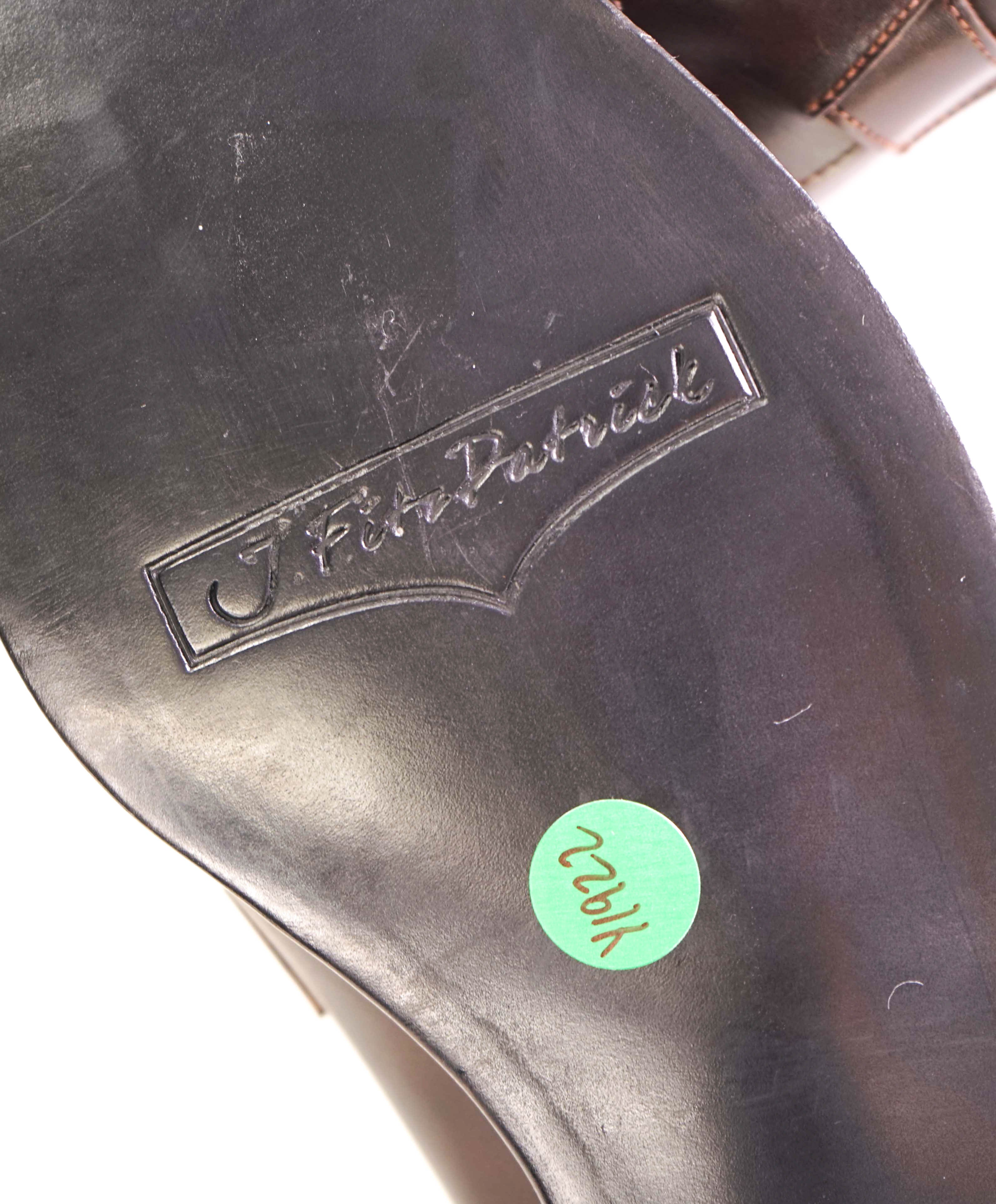 $550 J FITZPATRICK - "HAWTHORNE" Brown Loafers W Metal French Tip - 11.5 US (10.5UK)