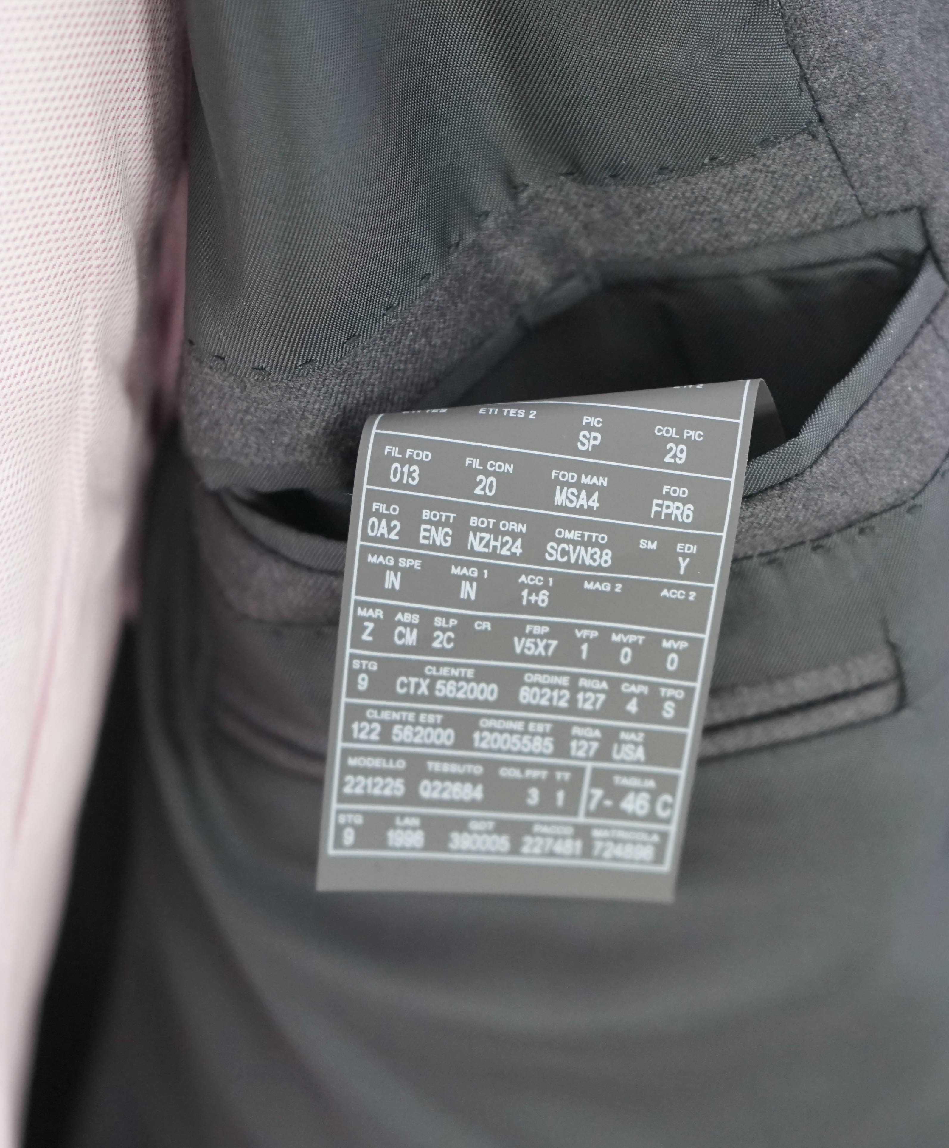 $3,995 ERMENEGILDO ZEGNA -"TROFEO" Charcoal Suit - 36S 33W