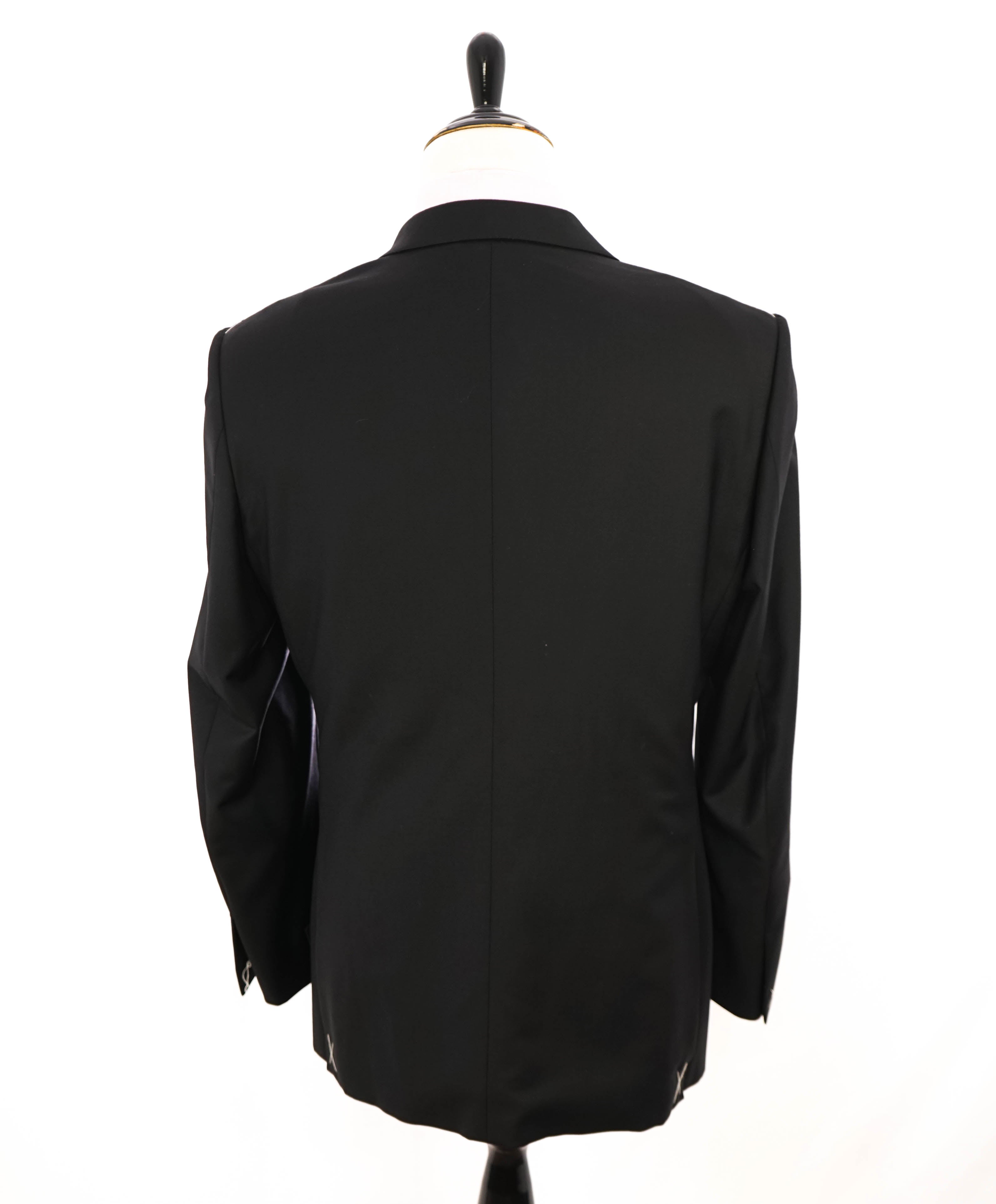 $3,995 ERMENEGILDO ZEGNA -"TROFEO" MILANO Black CLOSET STAPLE Suit - 46R