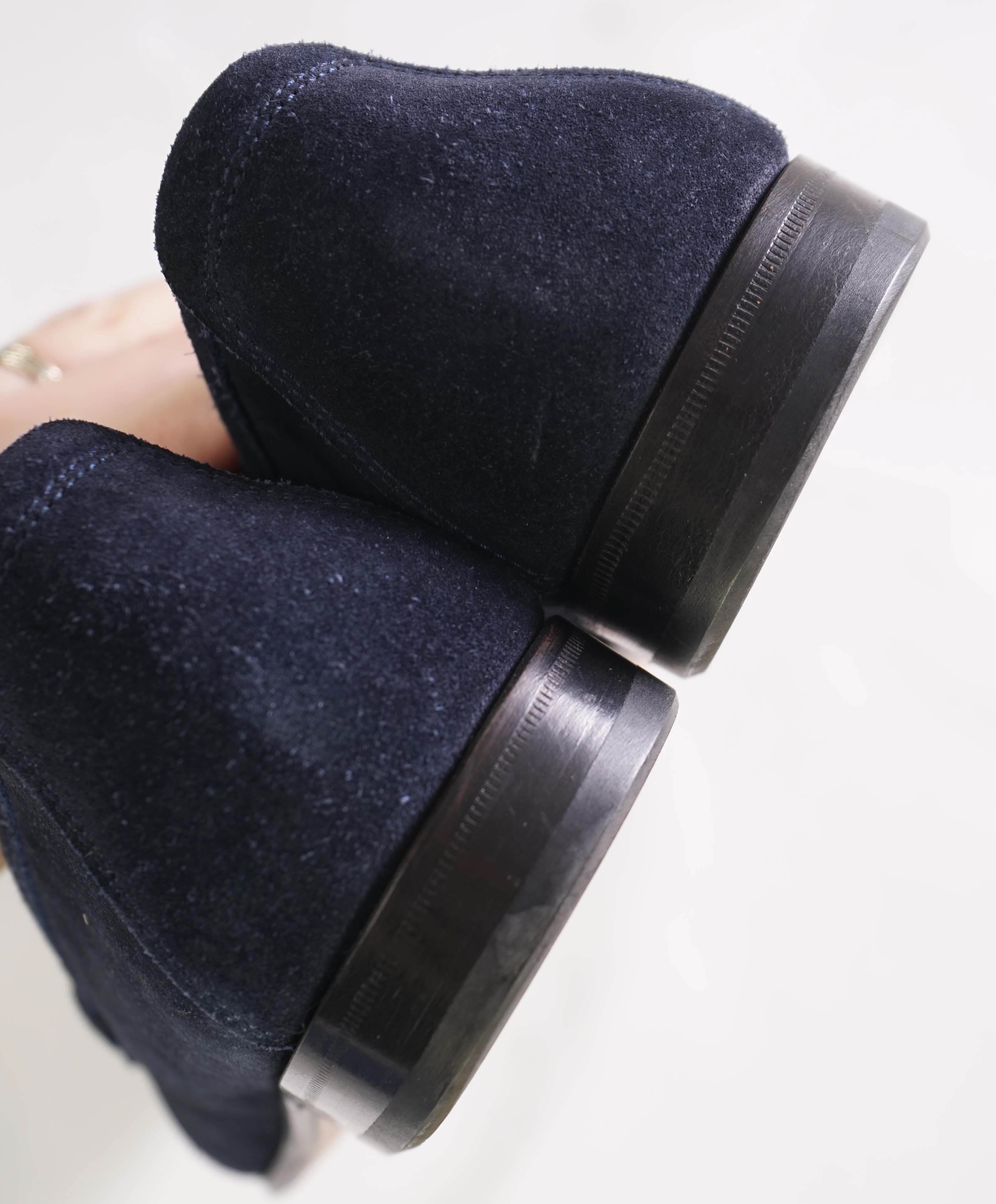 $700 SALVATORE FERRAGAMO - "GIORDANO" Navy Suede Loafer- 11D US