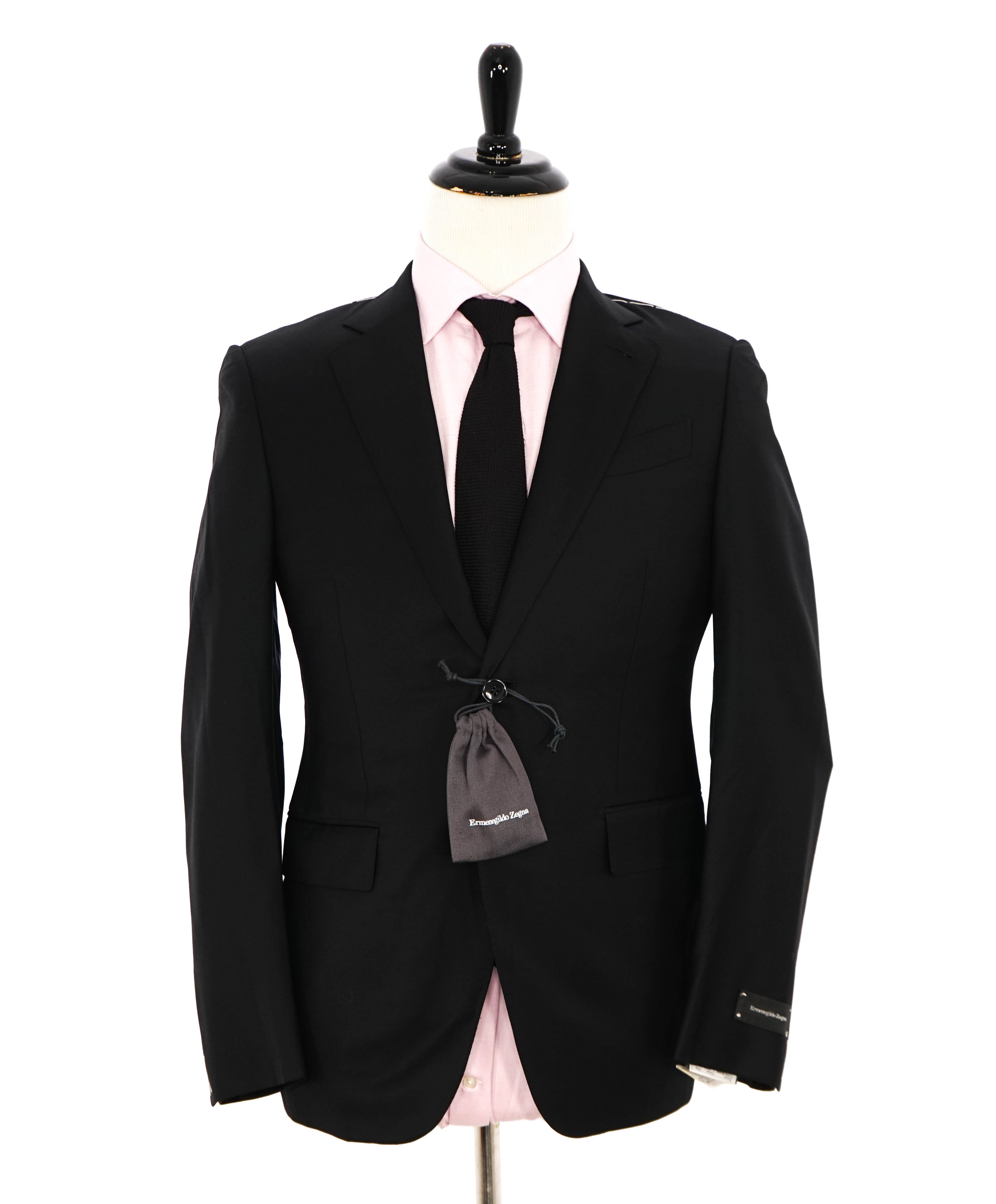 $3450 ERMENEGILDO ZEGNA - "TROFEO" Black Blazer - 36S