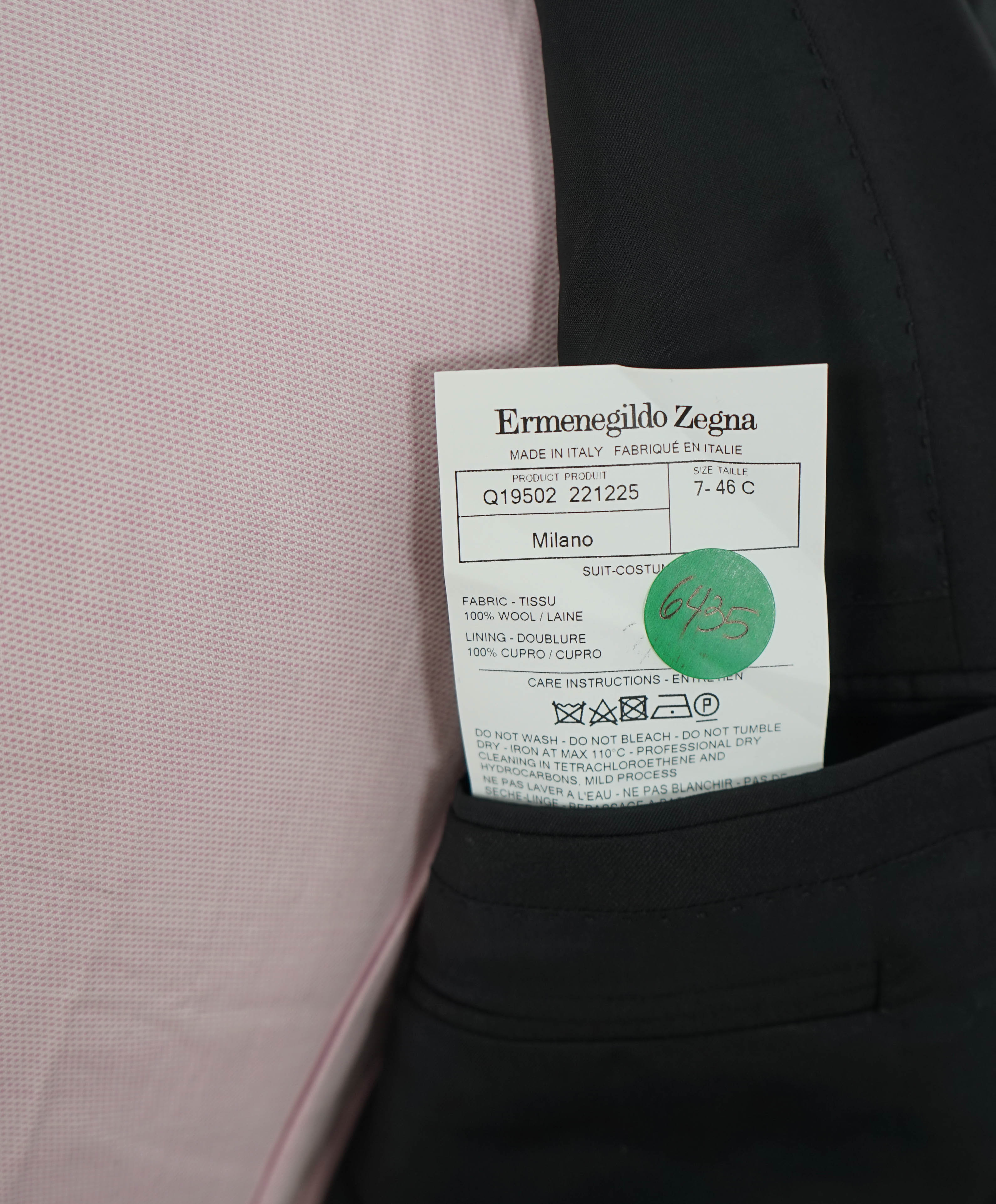 $3450 ERMENEGILDO ZEGNA - "TROFEO" Black Blazer - 36S