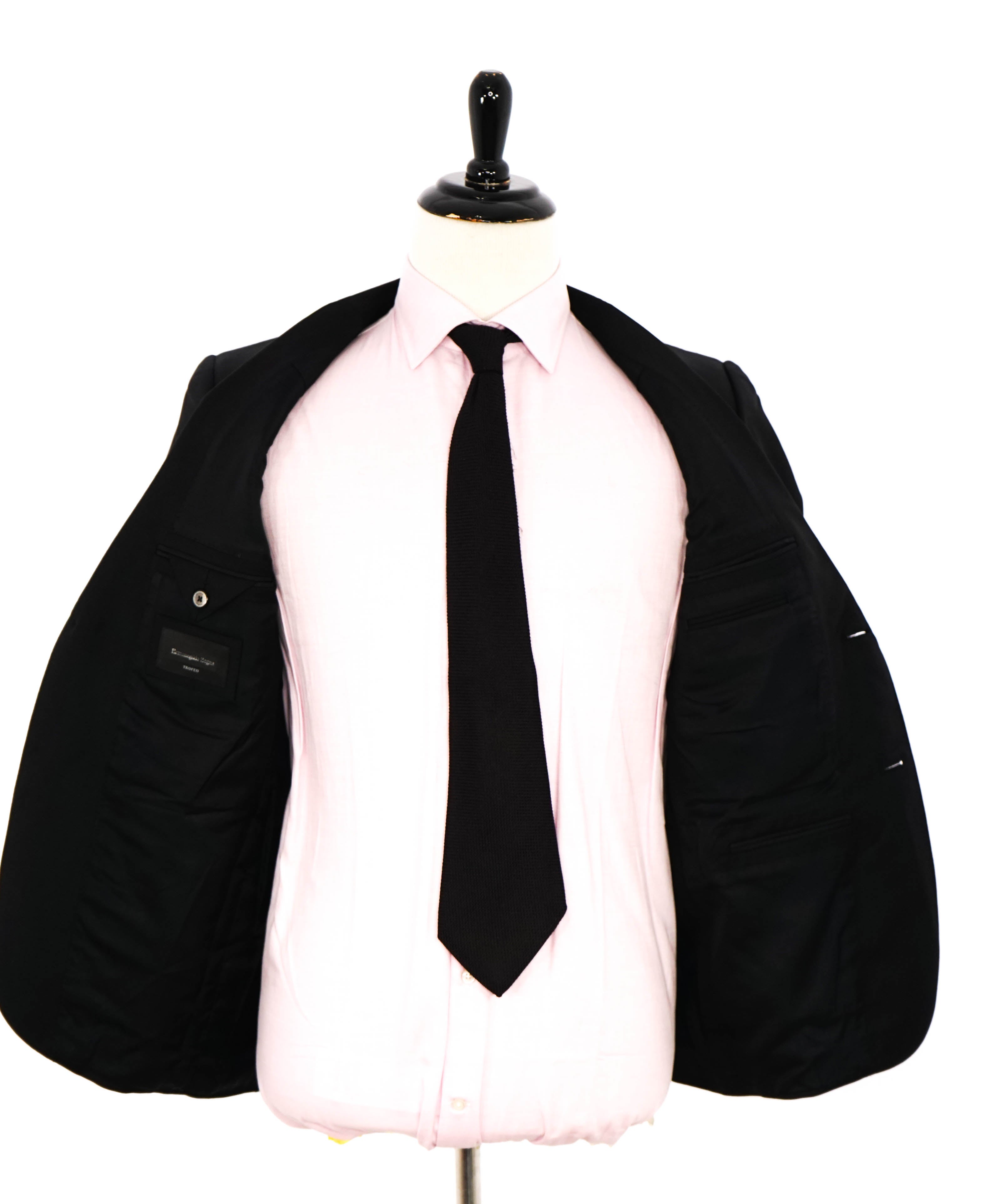 $3450 ERMENEGILDO ZEGNA - "TROFEO" Black Blazer - 36S
