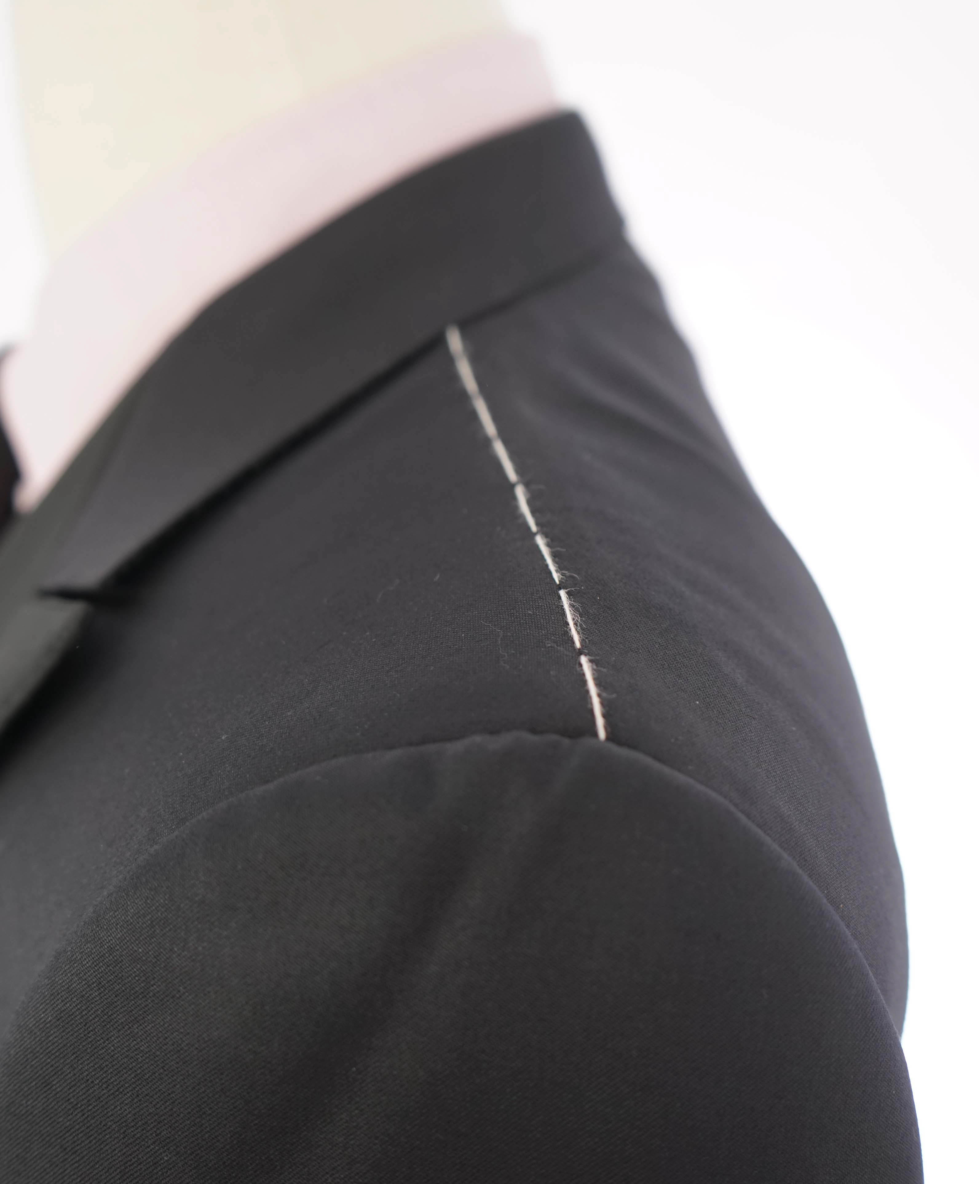 $3,995 ERMENEGILDO ZEGNA - PEAK LAPEL Black Wool Tuxedo- 42R