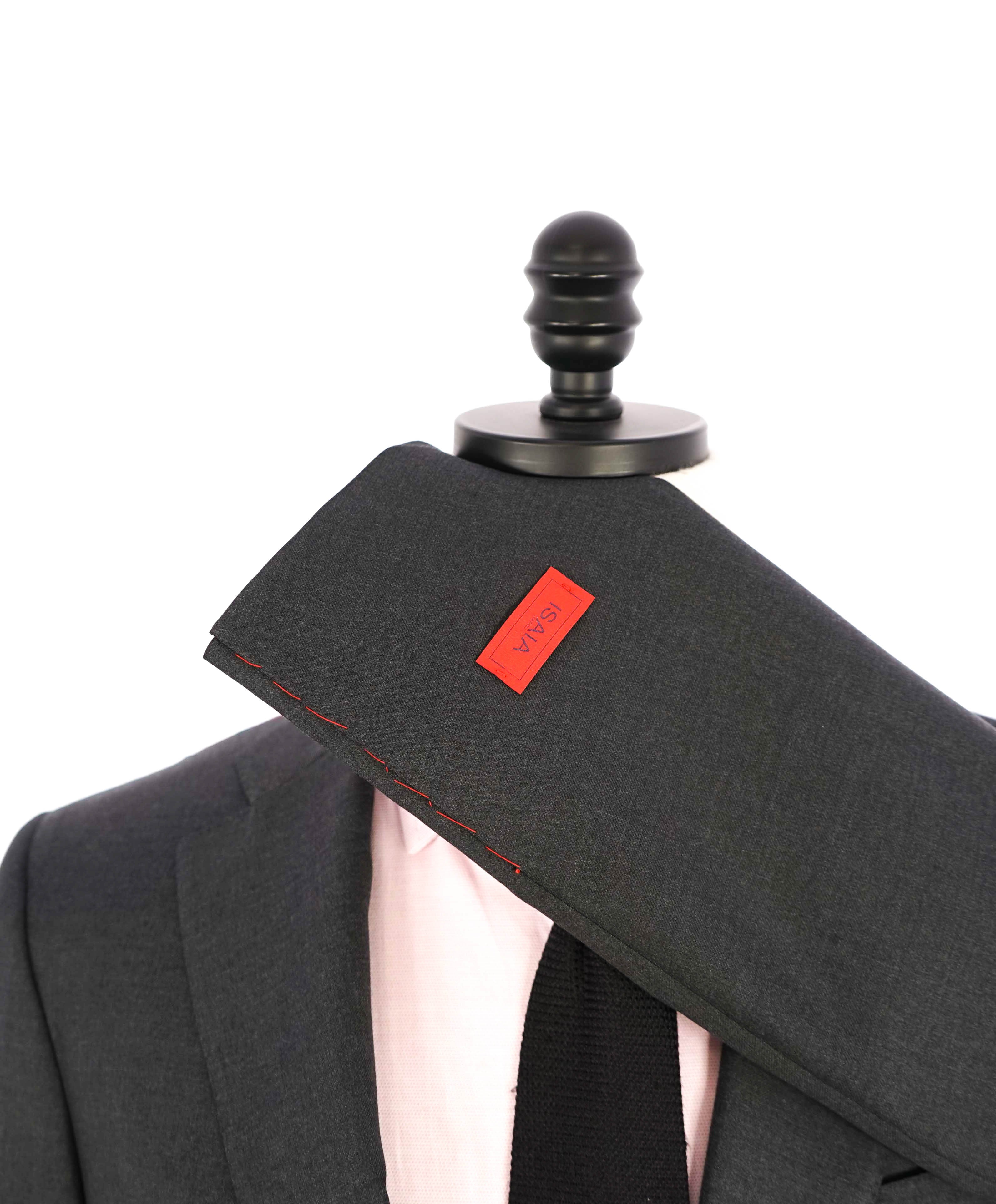 $3,995 ISAIA - Gray "AQUASPIDER" *CLOSET STAPLE* Coral Pin Suit - 38S
