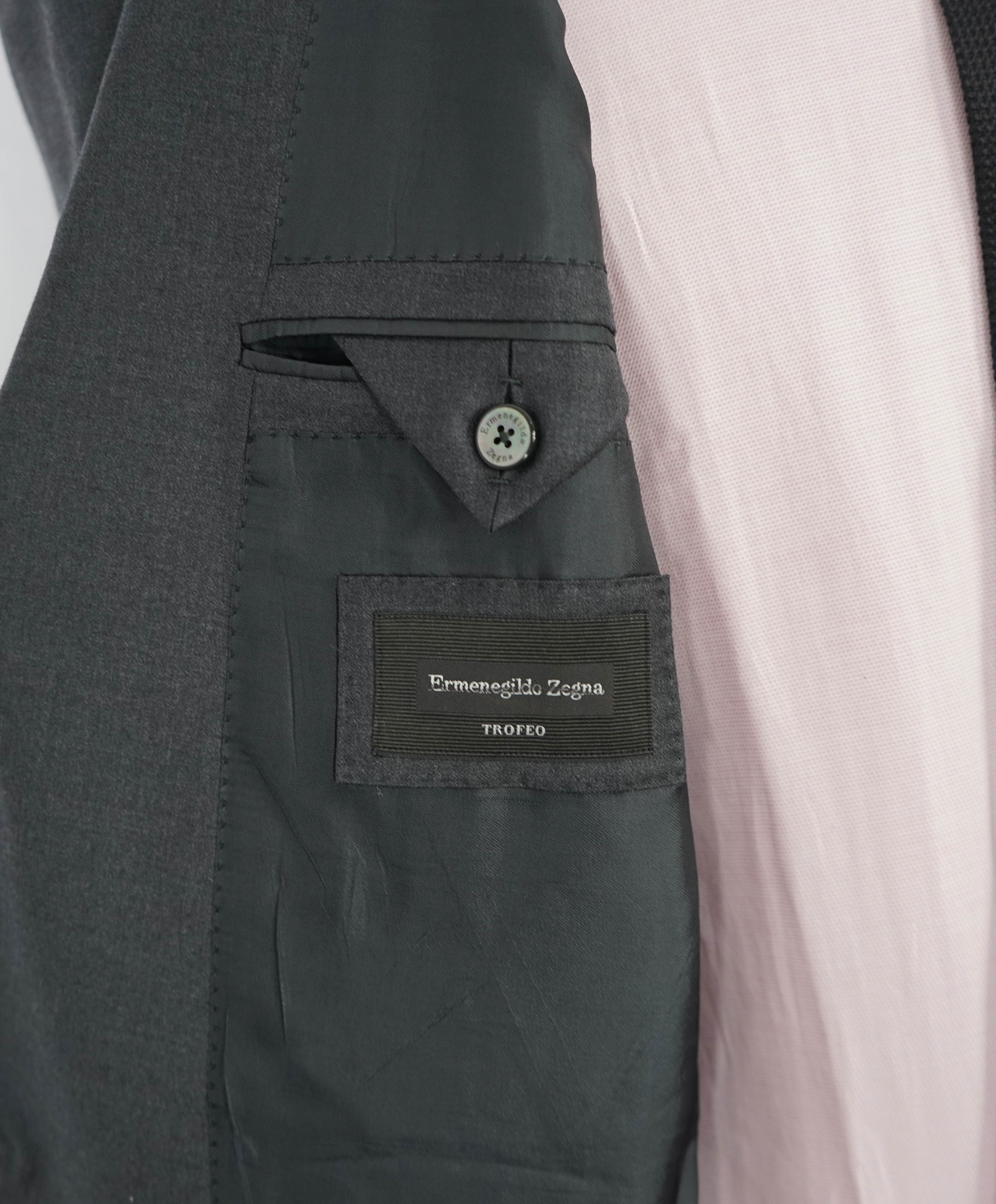 $3,295 ERMENEGILDO ZEGNA -"TROFEO" GRAY Blazer - 42R