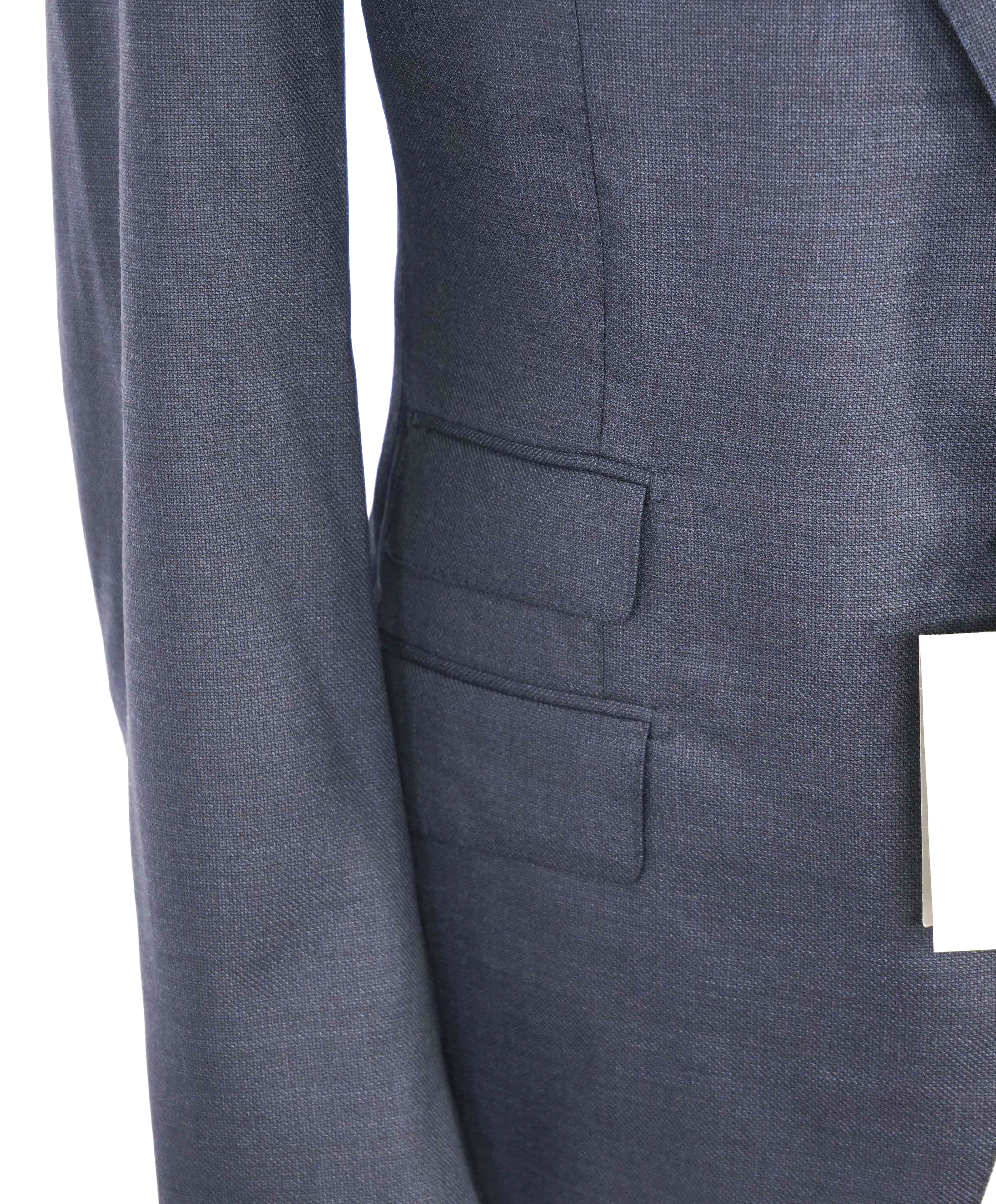 $6,990 TOM FORD - 2-Piece PEAK LAPEL "O' CONNOR" Navy Blue Side Tab Suit - 46R (56EU)