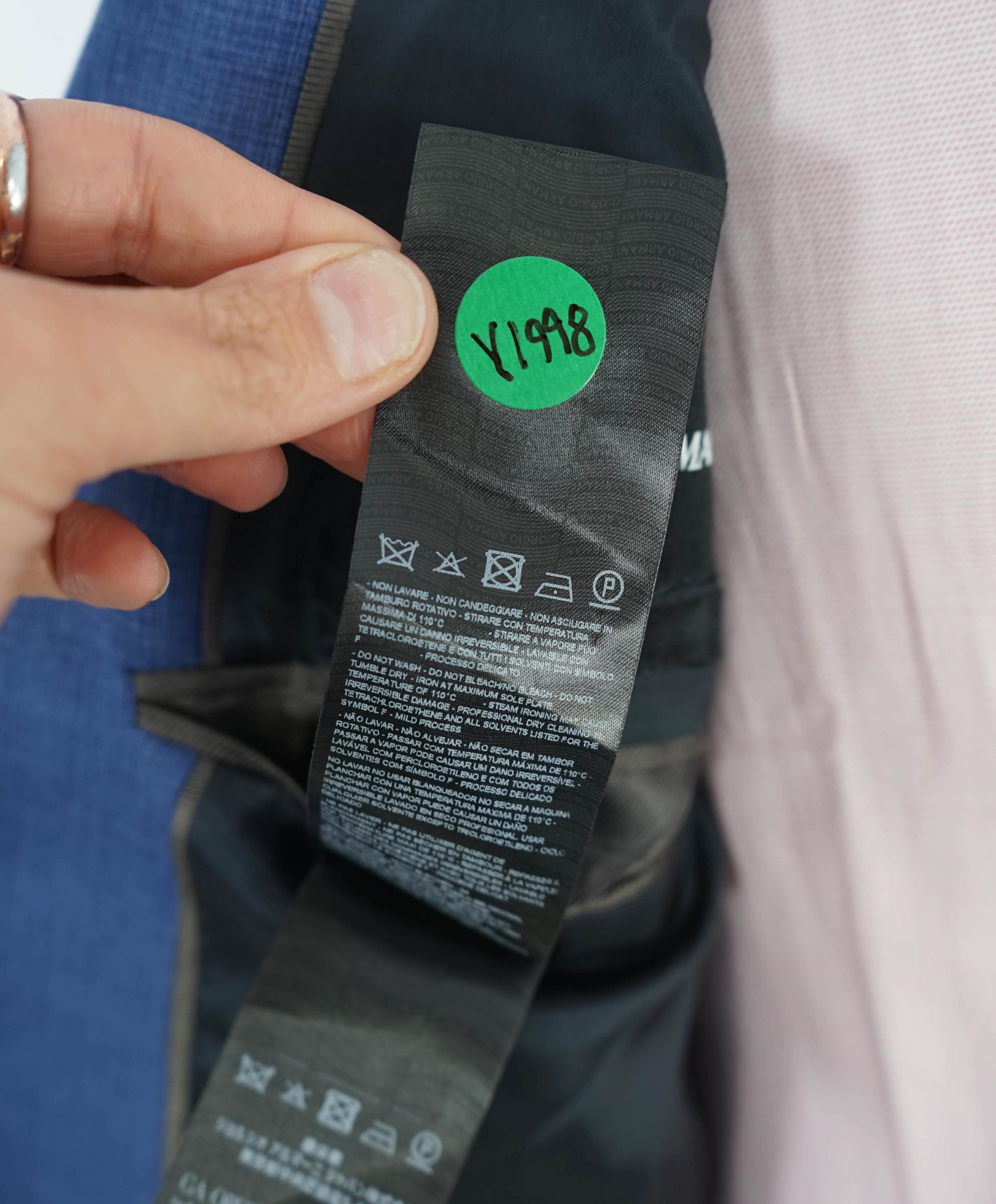 $3,795 GIORGIO ARMANI - "SOFT" Blue Notch Lapel SUPER 150's Suit - 42R