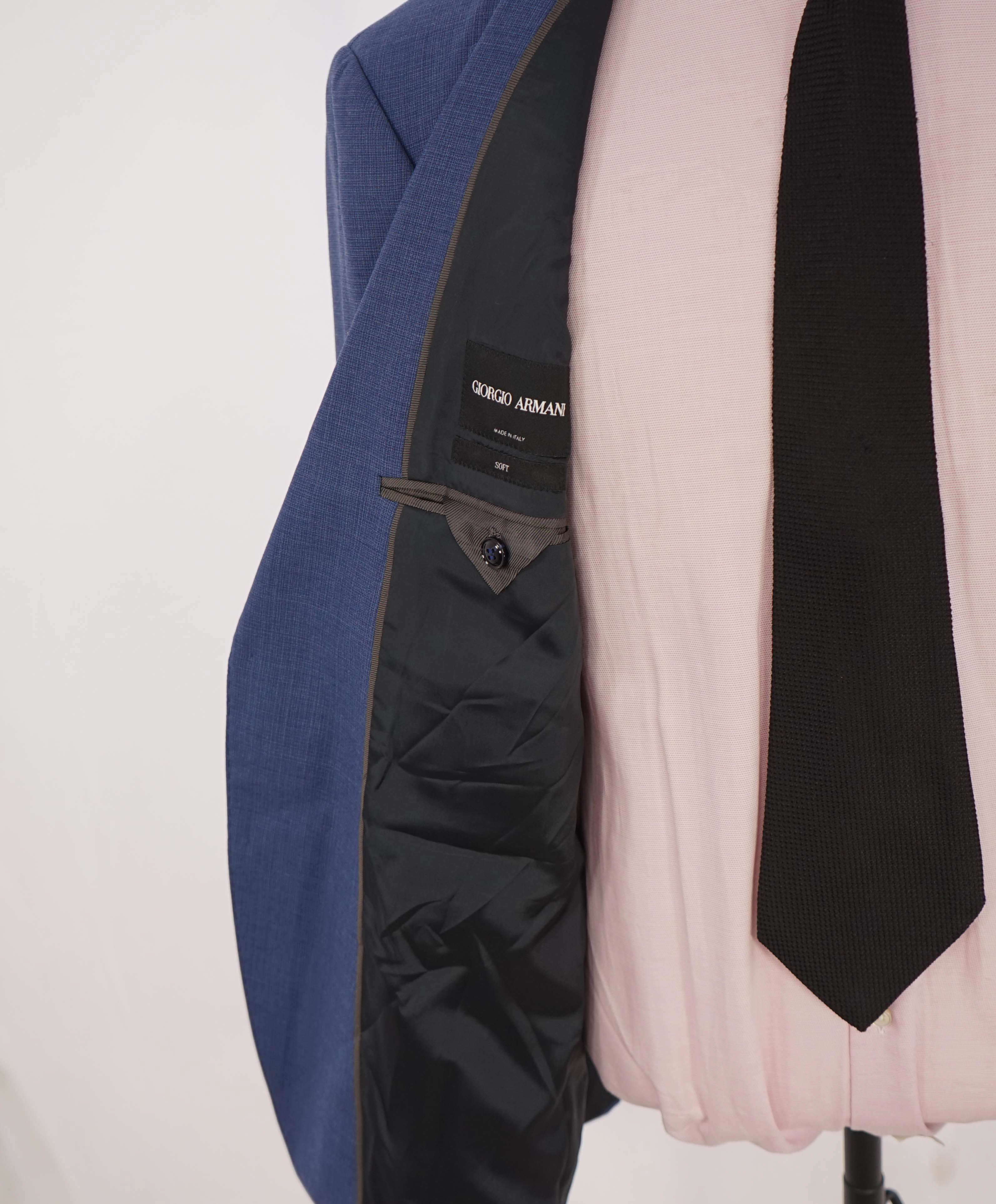 $3,795 GIORGIO ARMANI - "SOFT" Blue Notch Lapel SUPER 150's Suit - 42R