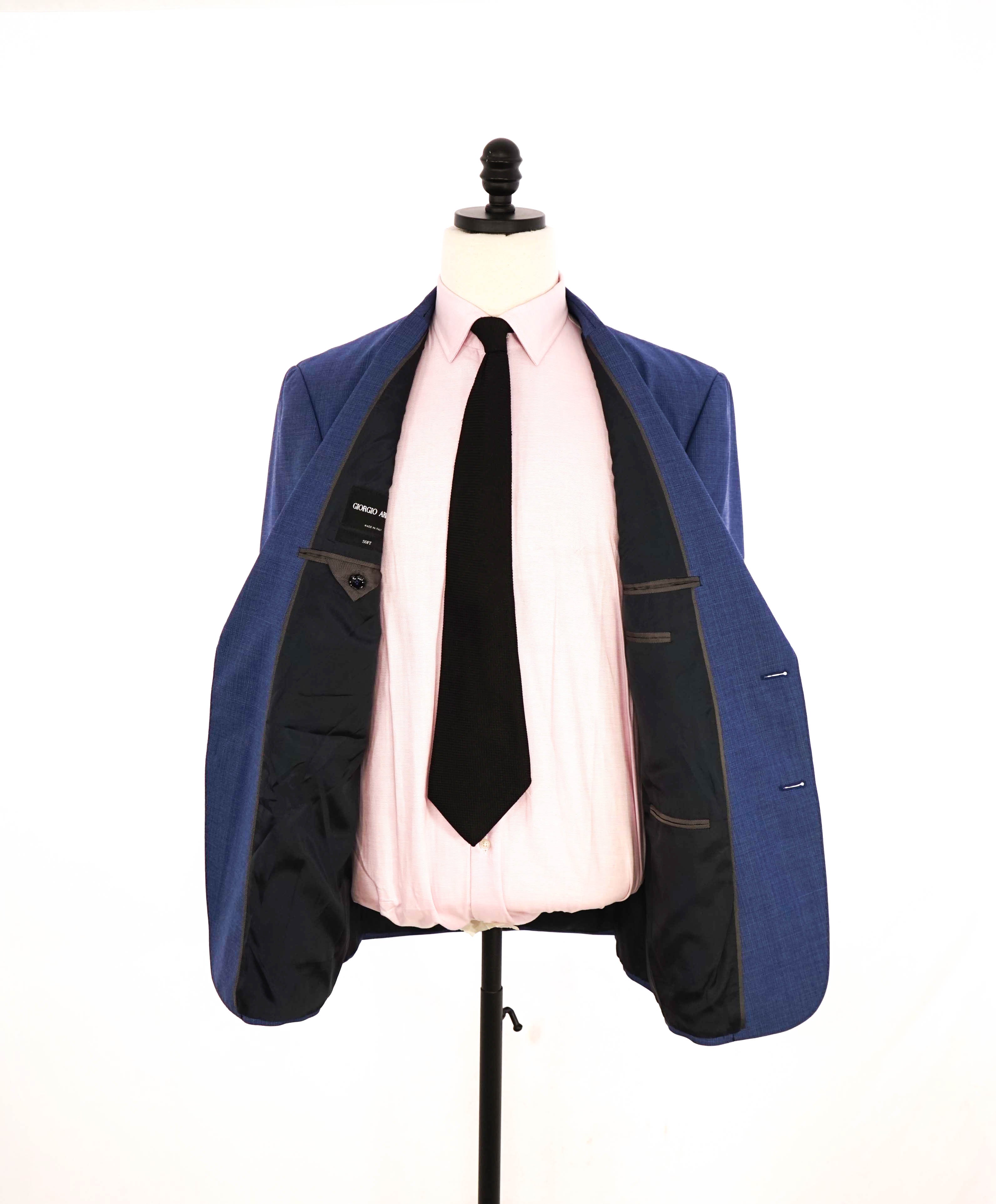 $3,795 GIORGIO ARMANI - "SOFT" Blue Notch Lapel SUPER 150's Suit - 42R