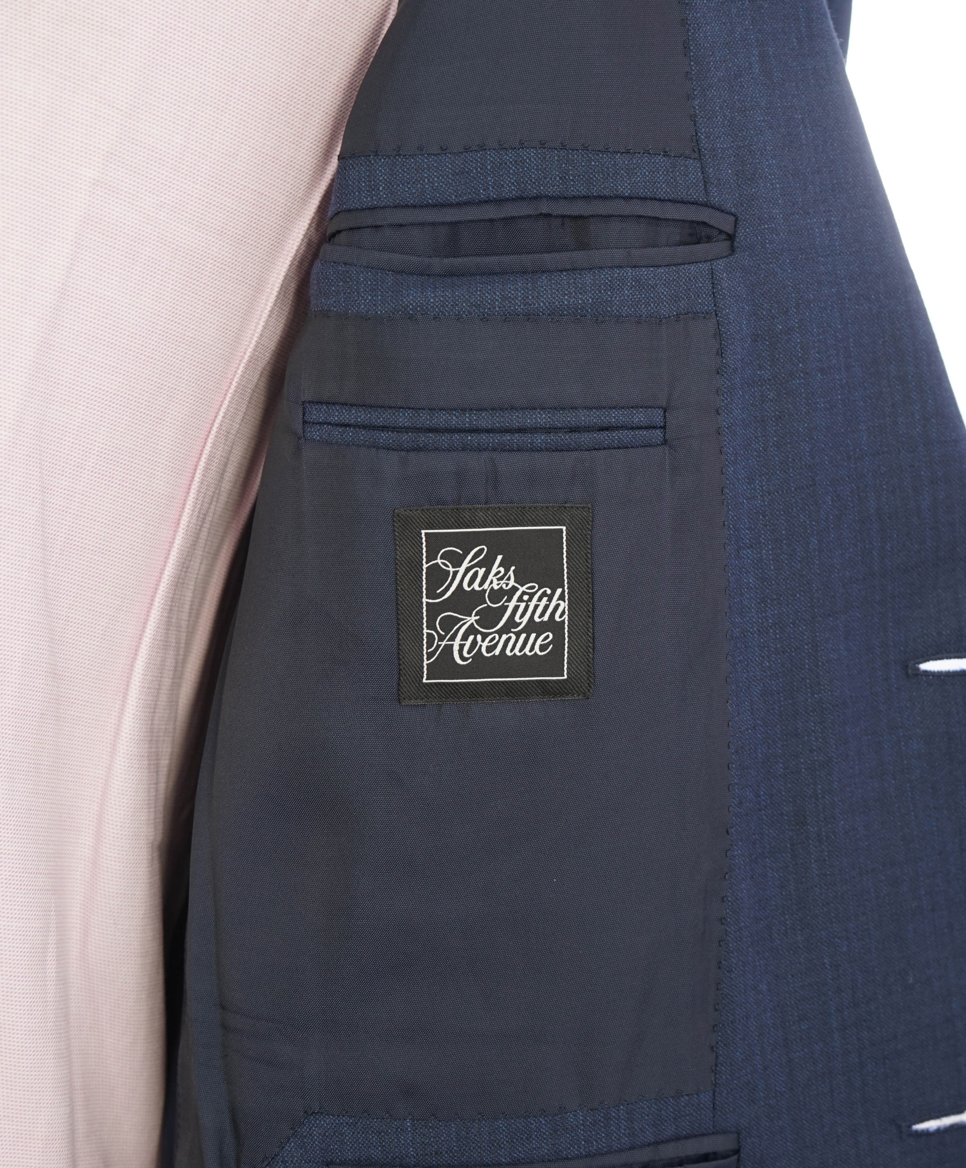 $3,295 ERMENEGILDO ZEGNA -“ACHILLFARM" SILK BLUE Subtle Check Blazer - 44L