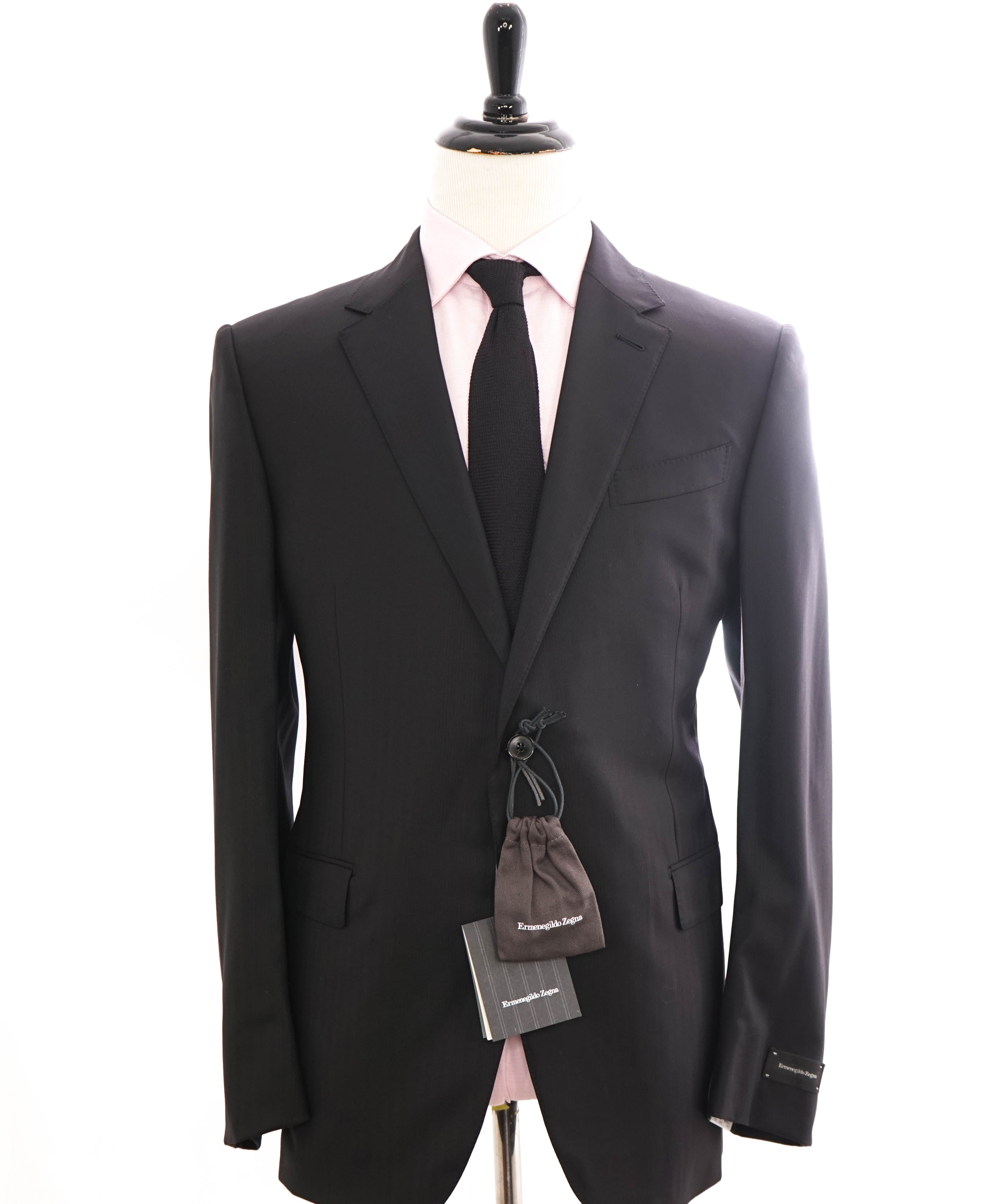ERMENEGILDO ZEGNA - "15 MILMIL 15" Black Tonal Texture Blazer - 46R