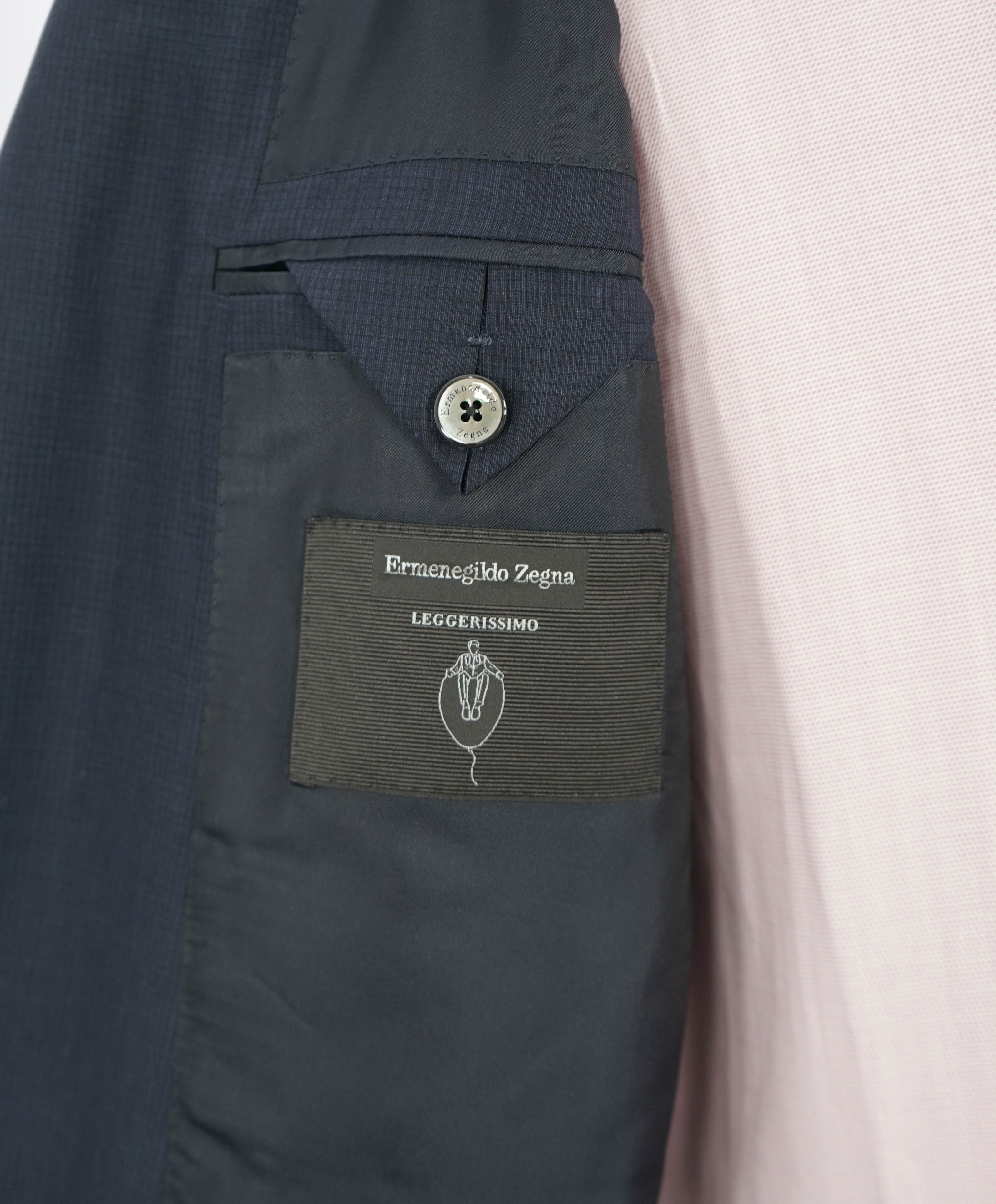 $3,290 ERMENEGILDO ZEGNA -“LEGGERISSIMO" Premium SILK Check Blazer - 42R