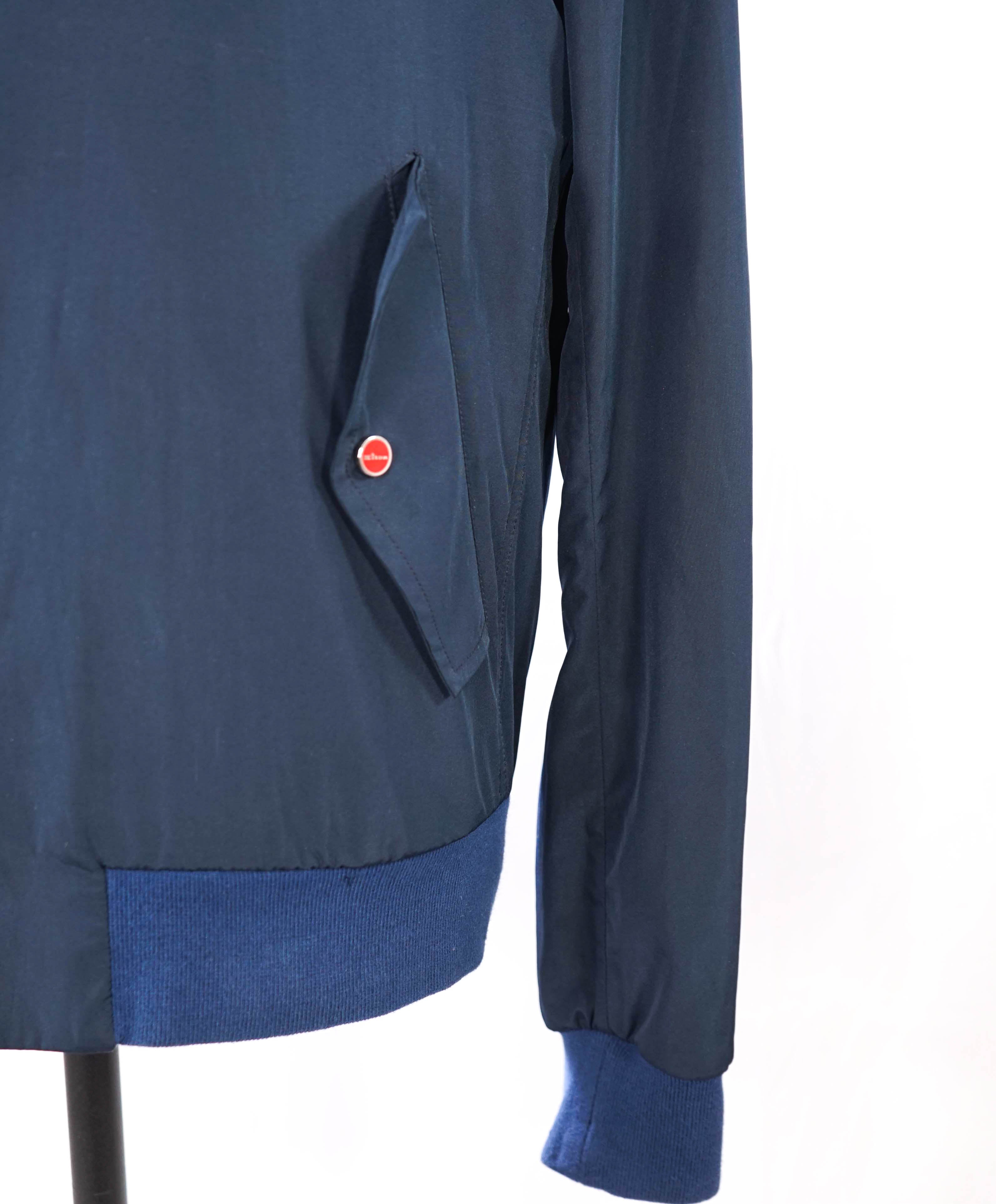 $2,995 KITON - Navy Waterproof Windbreaker With Logo Detailing - 40 US (50EU) M