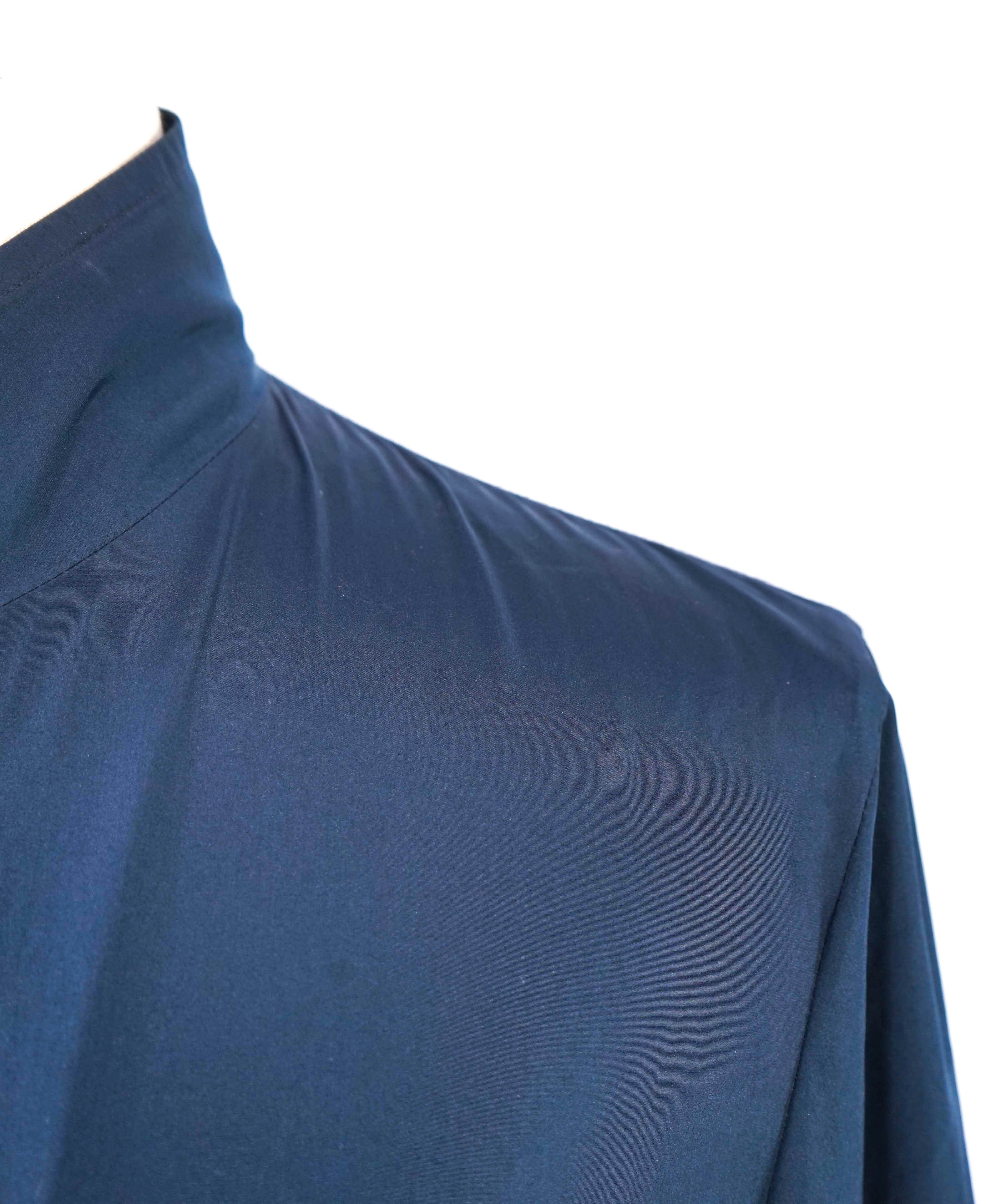 $2,995 KITON - Navy Waterproof Windbreaker With Logo Detailing - 40 US (50EU) M