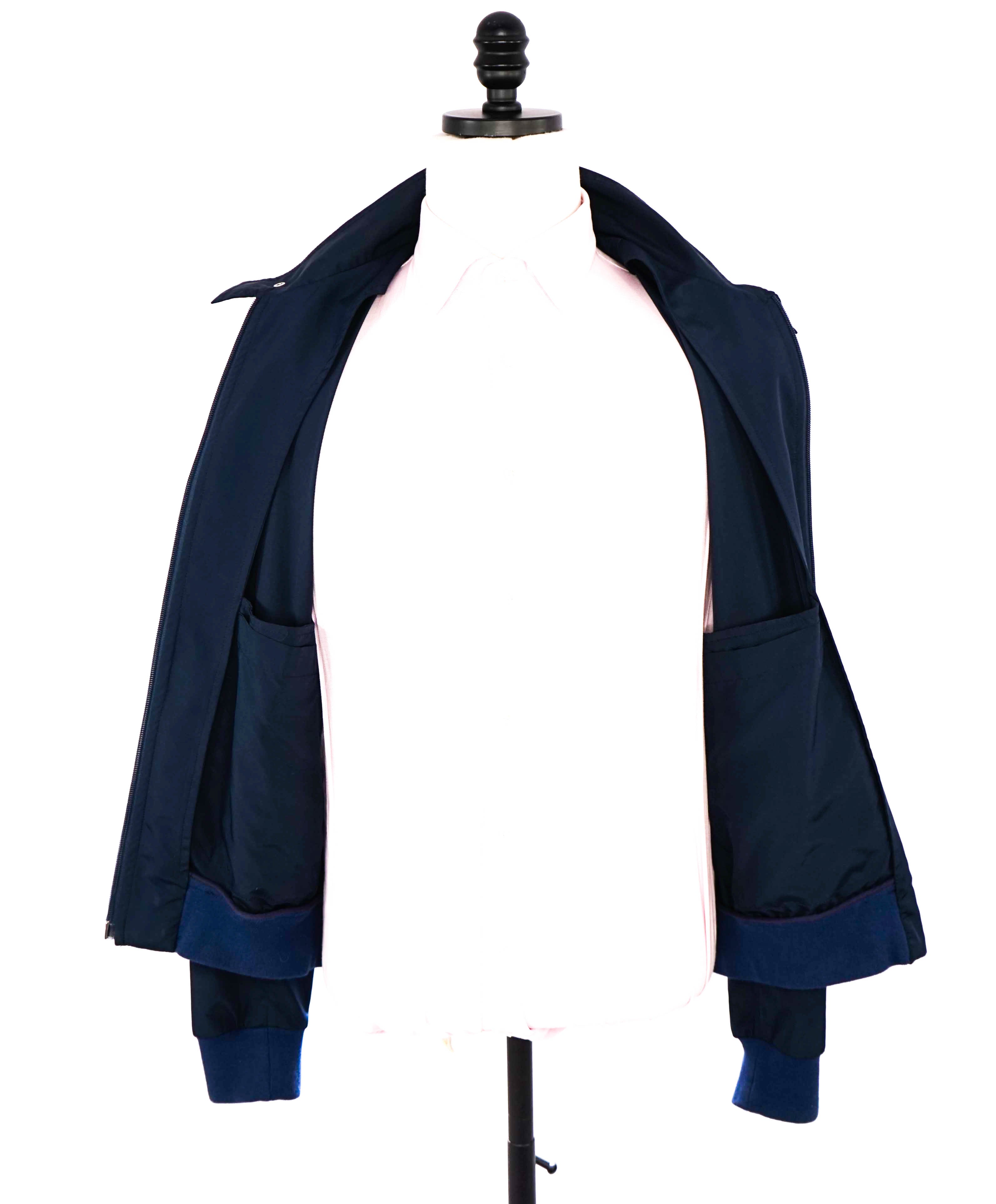 $2,995 KITON - Navy Waterproof Windbreaker With Logo Detailing - 40 US (50EU) M