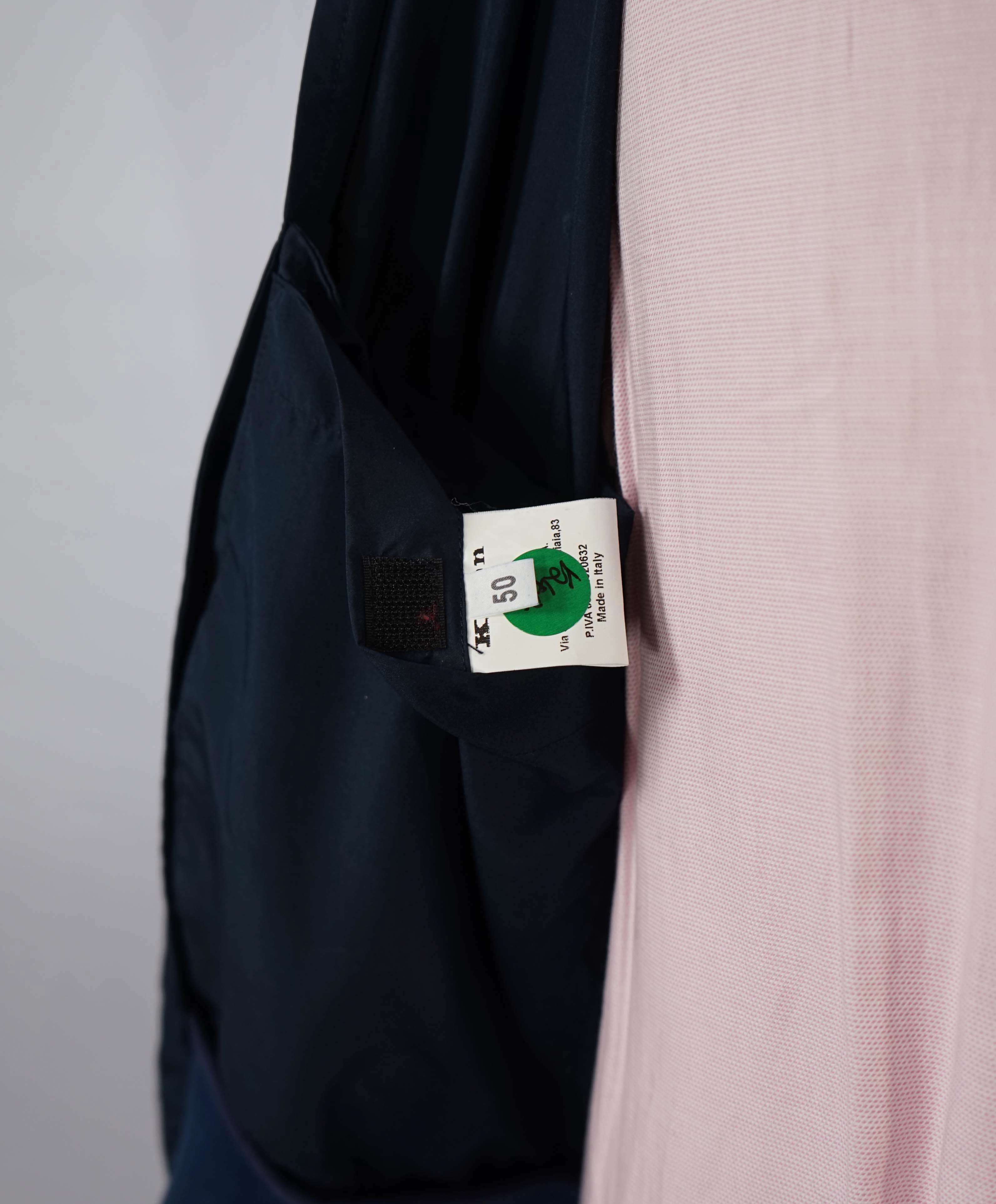 $2,995 KITON - Navy Waterproof Windbreaker With Logo Detailing - 40 US (50EU) M