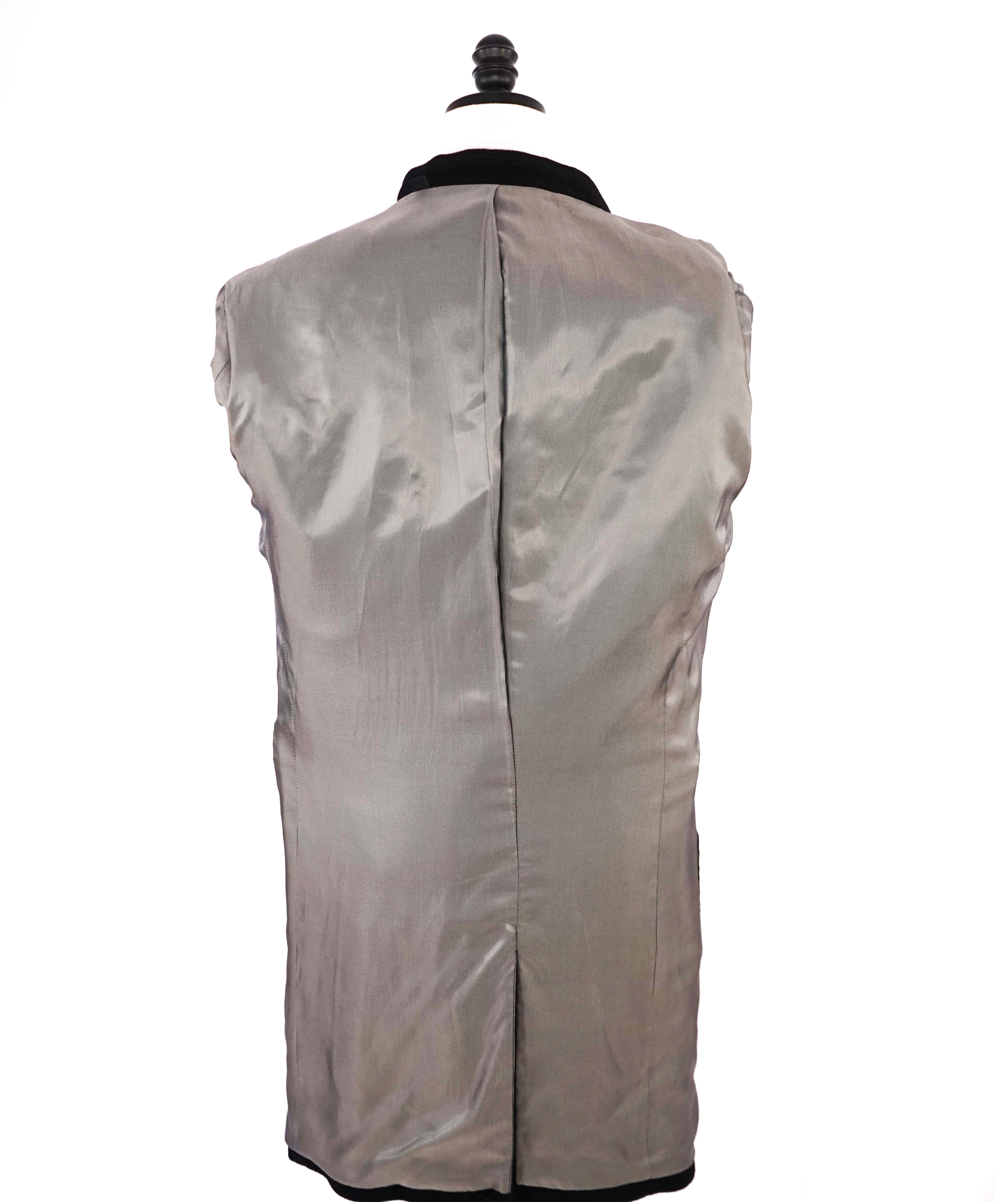 $1,295 LORO PIANA - SAKS FIFTH AVE "FAVOLA" Wool & Cashmere Classic Black Coat- 40R