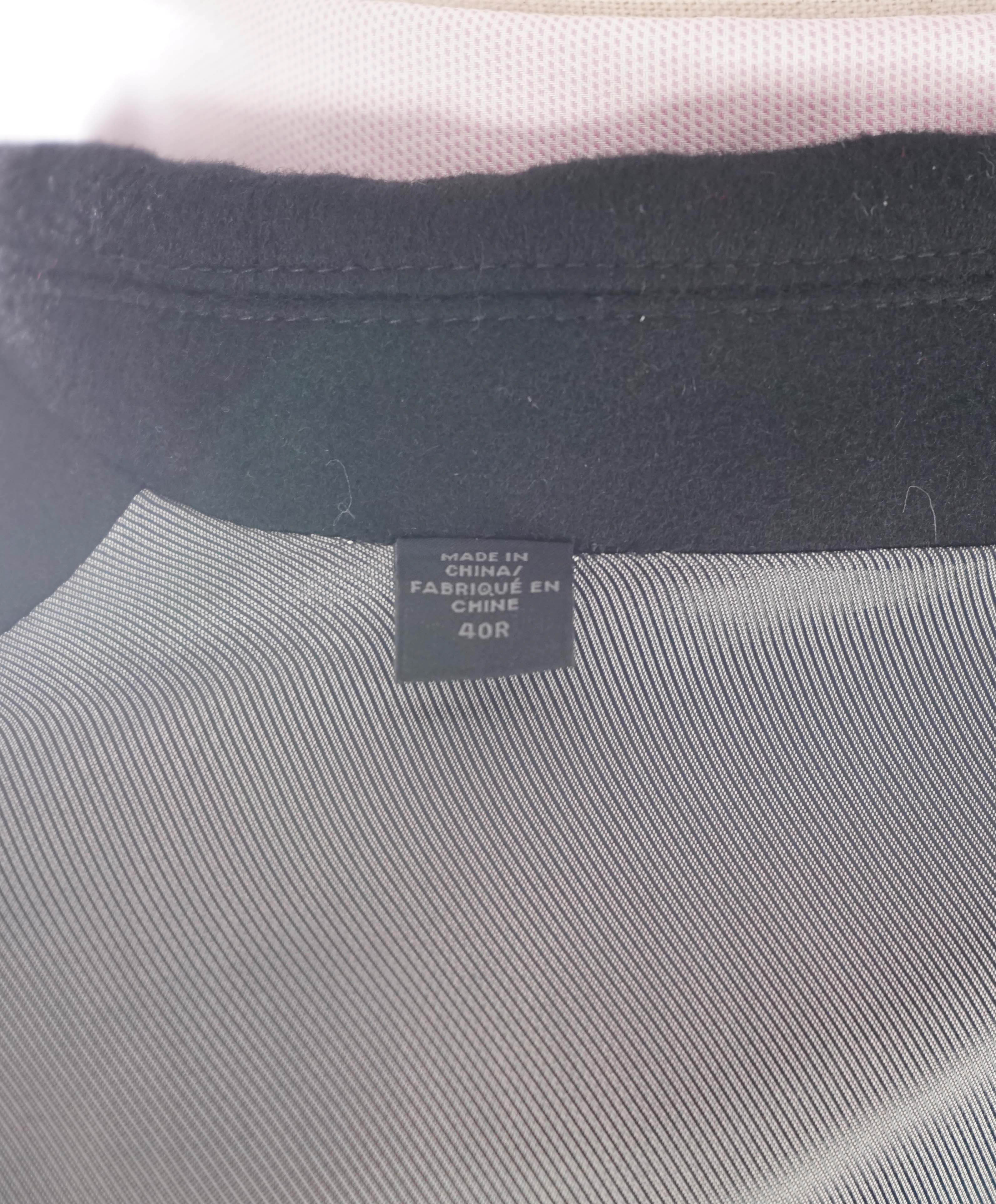 $1,295 LORO PIANA - SAKS FIFTH AVE "FAVOLA" Wool & Cashmere Classic Black Coat- 40R