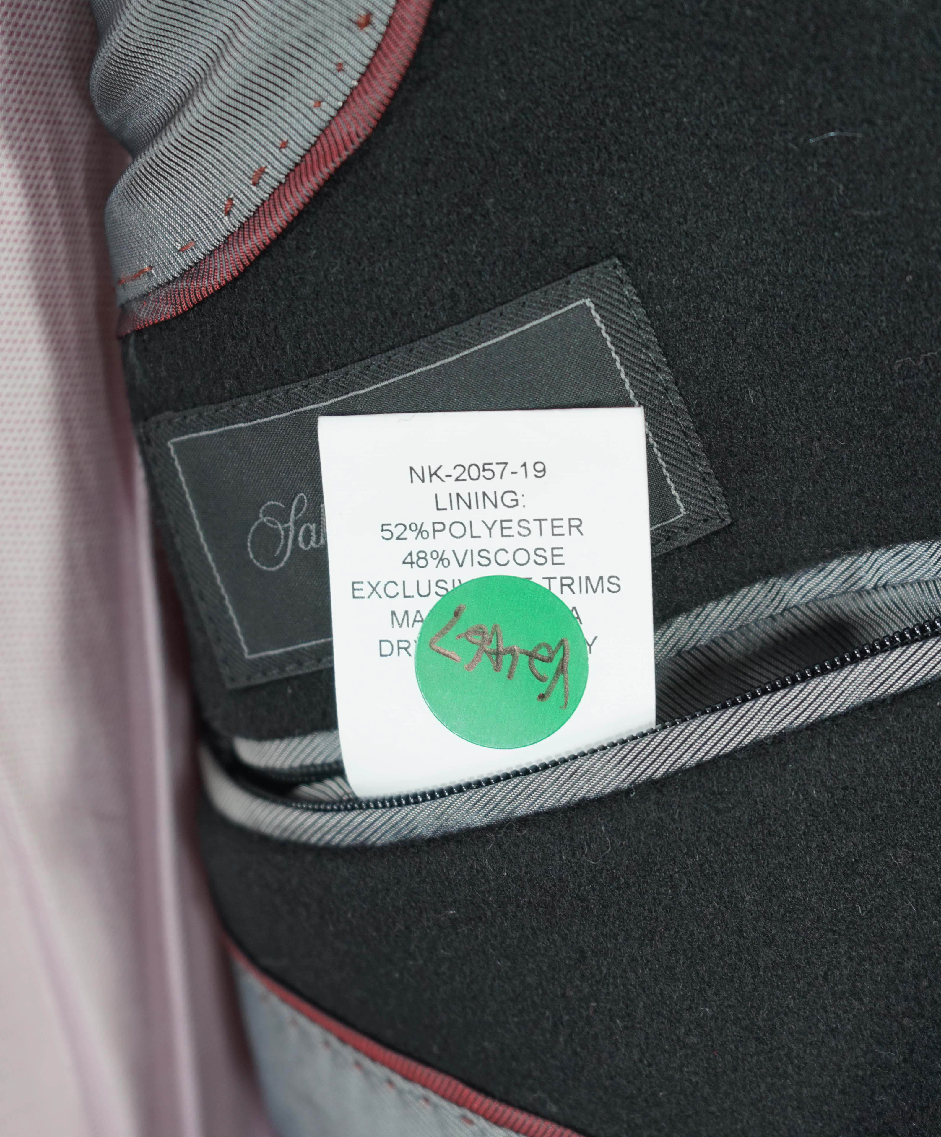 $1,295 LORO PIANA - SAKS FIFTH AVE "FAVOLA" Wool & Cashmere Classic Black Coat- 40R