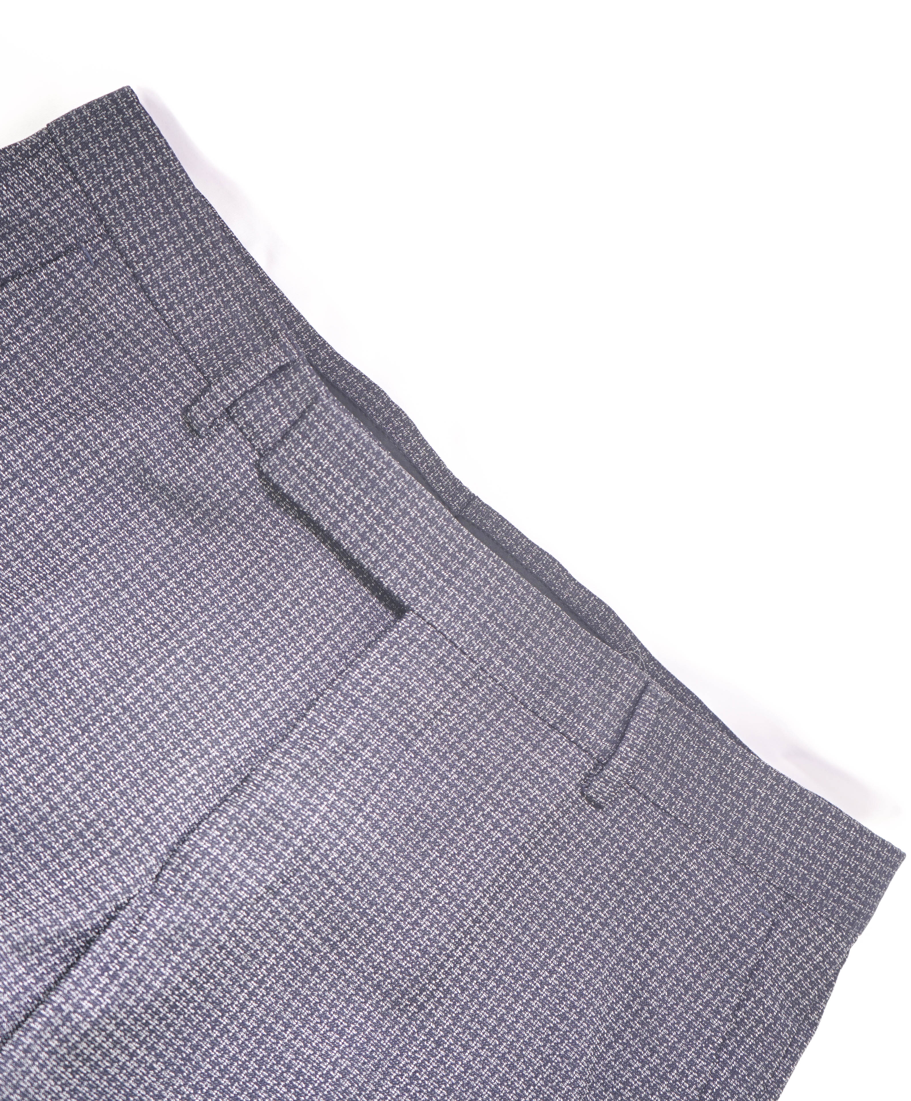 Z ZEGNA - Gray/Black Houndstooth "SLIM" Flat Front Dress Pants - 31W