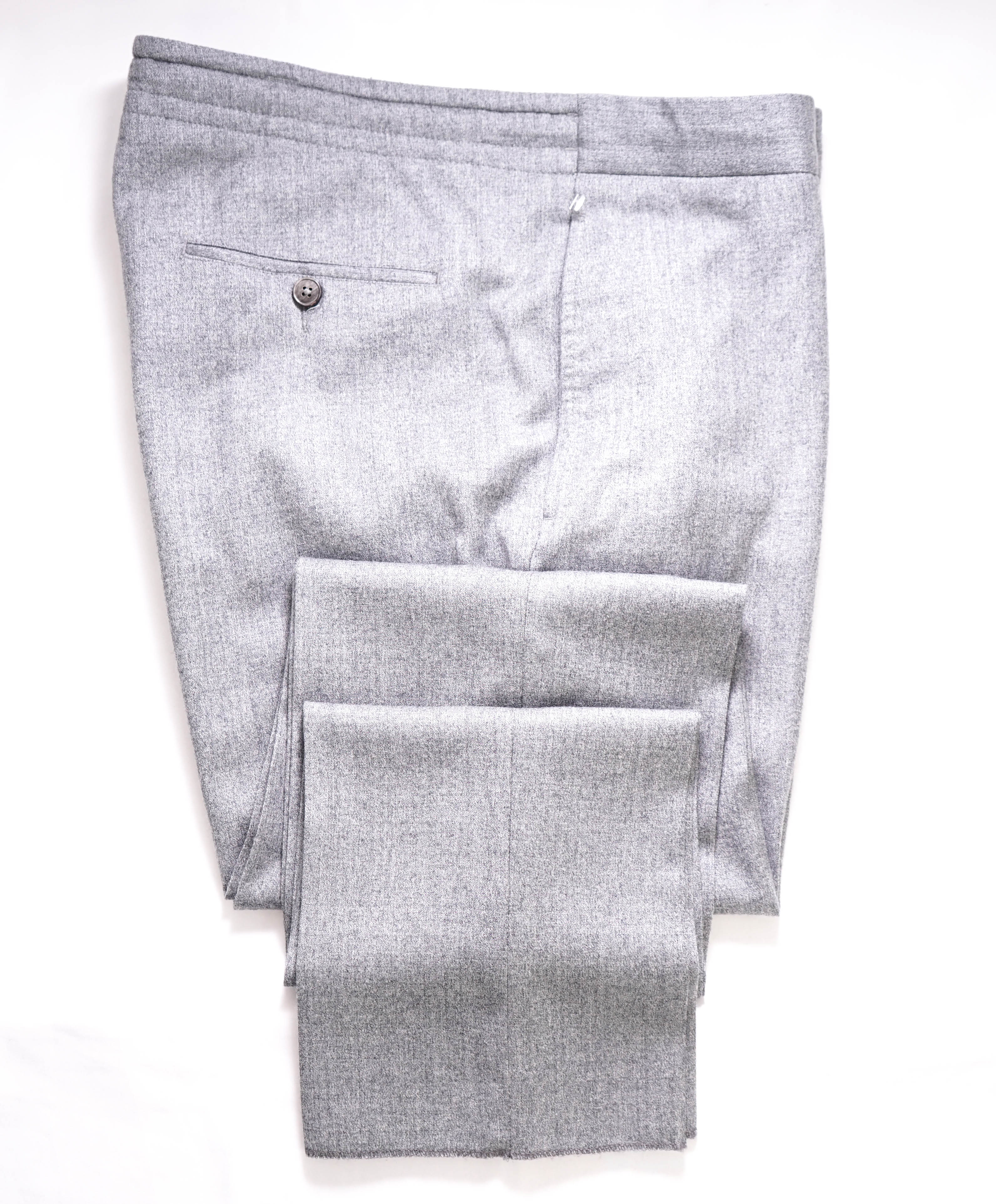 Z ZEGNA - "TechMerino Wash&Go" Drawstring Flat Front Dress Pants - 33W