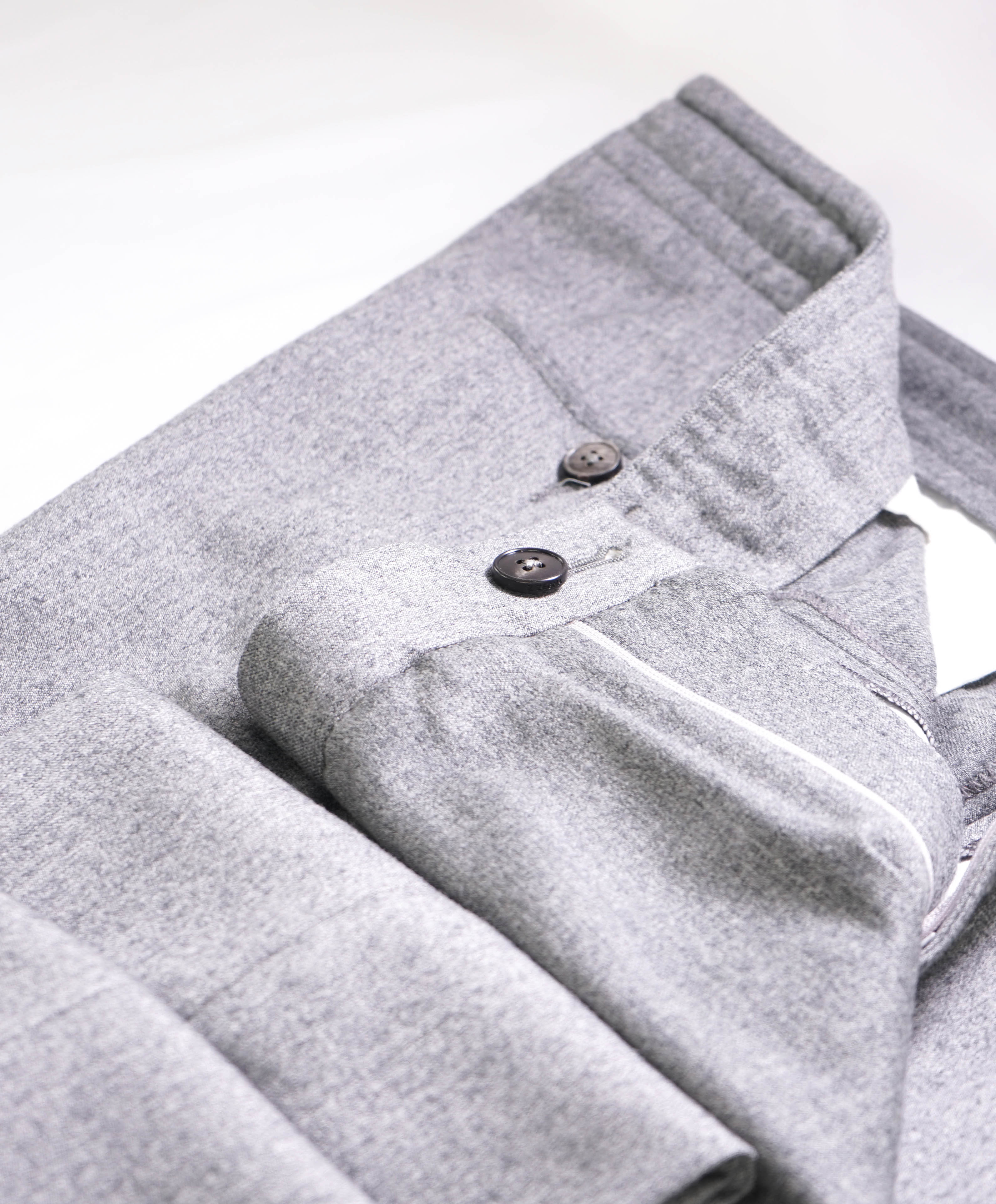 Z ZEGNA - "TechMerino Wash&Go" Drawstring Flat Front Dress Pants - 33W